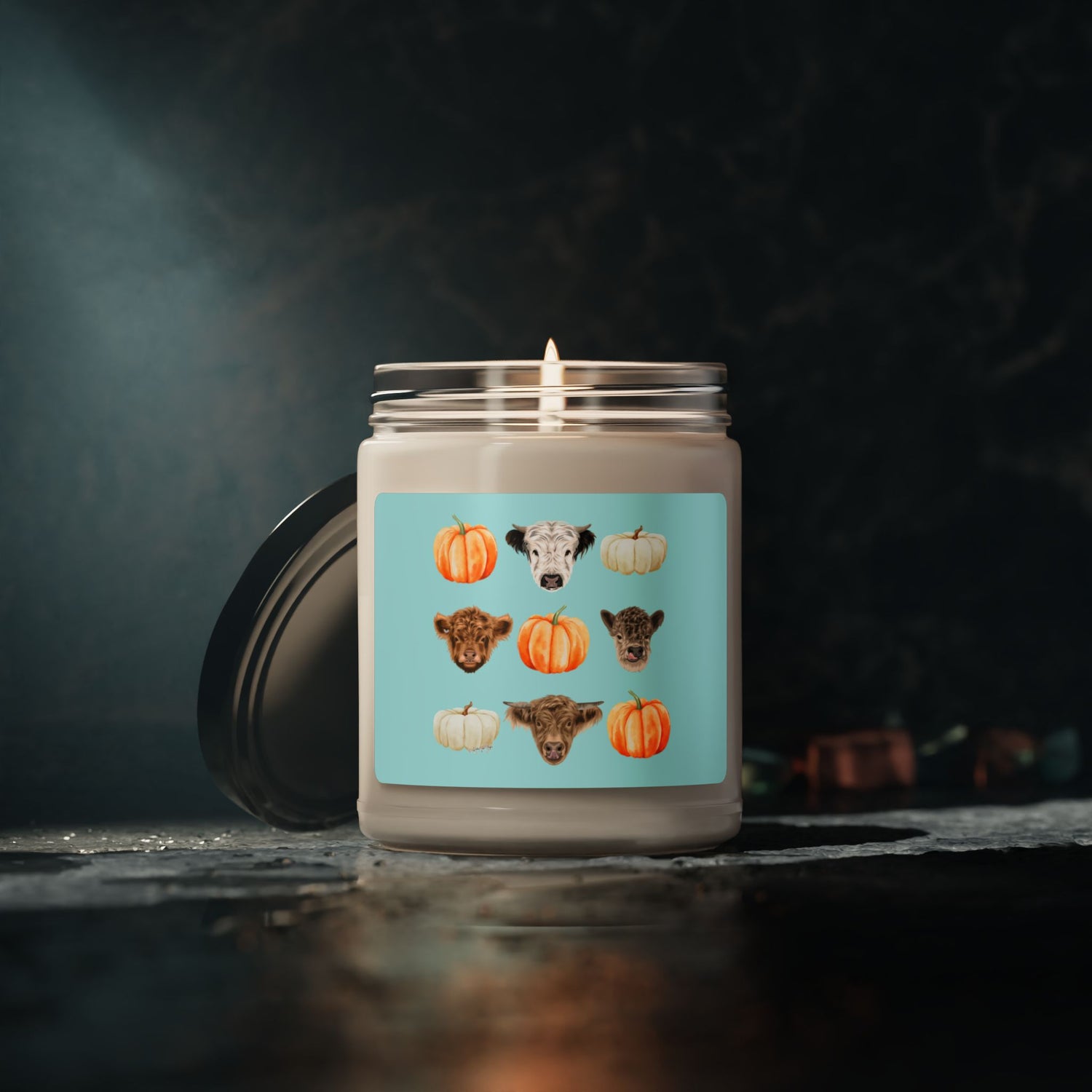 Mini Cows and Pumpkins Candle by Katie Van Slyke