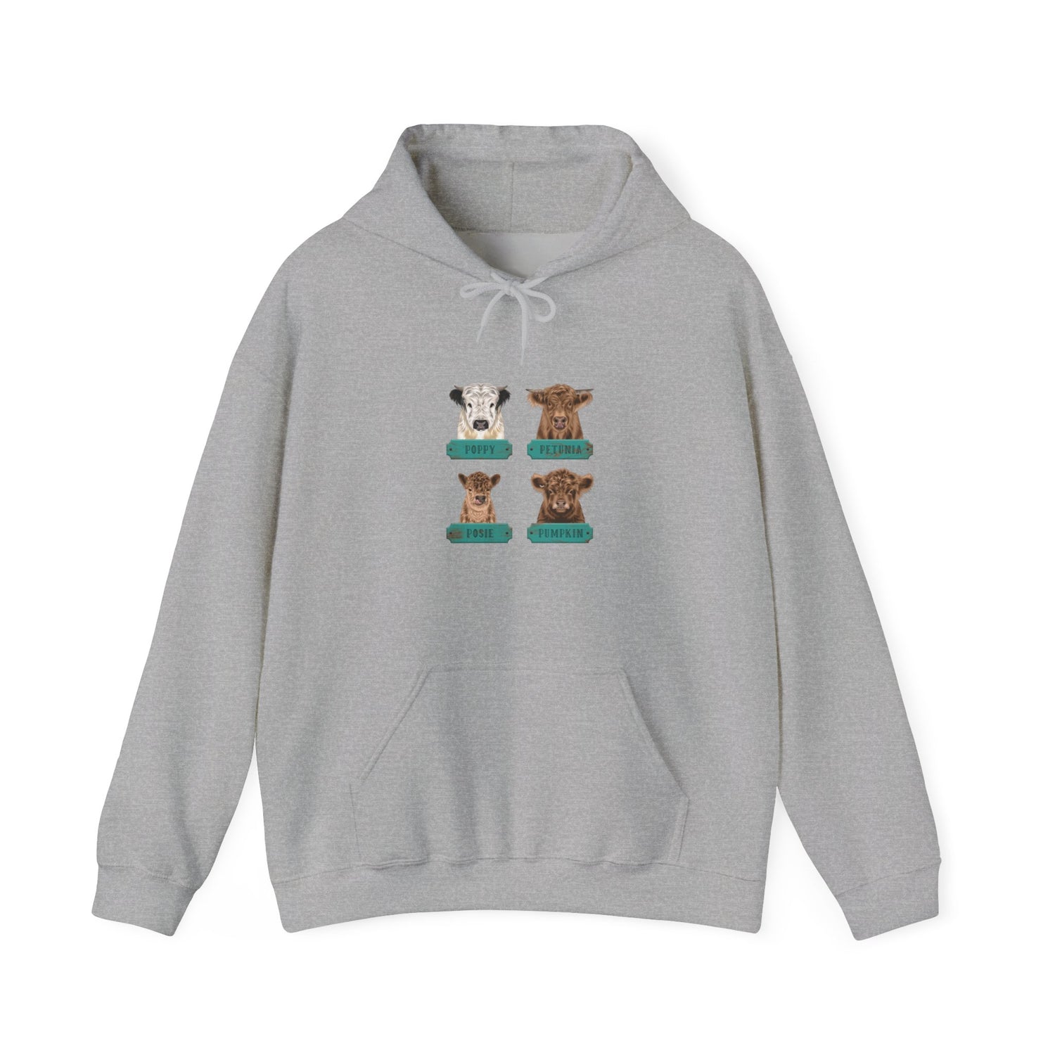 Mini Cows Hoodie by Katie Van Slyke