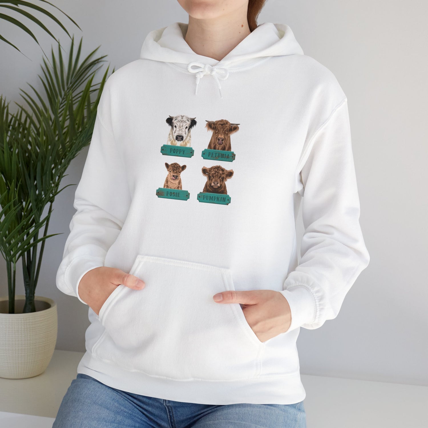 Mini Cows Hoodie by Katie Van Slyke