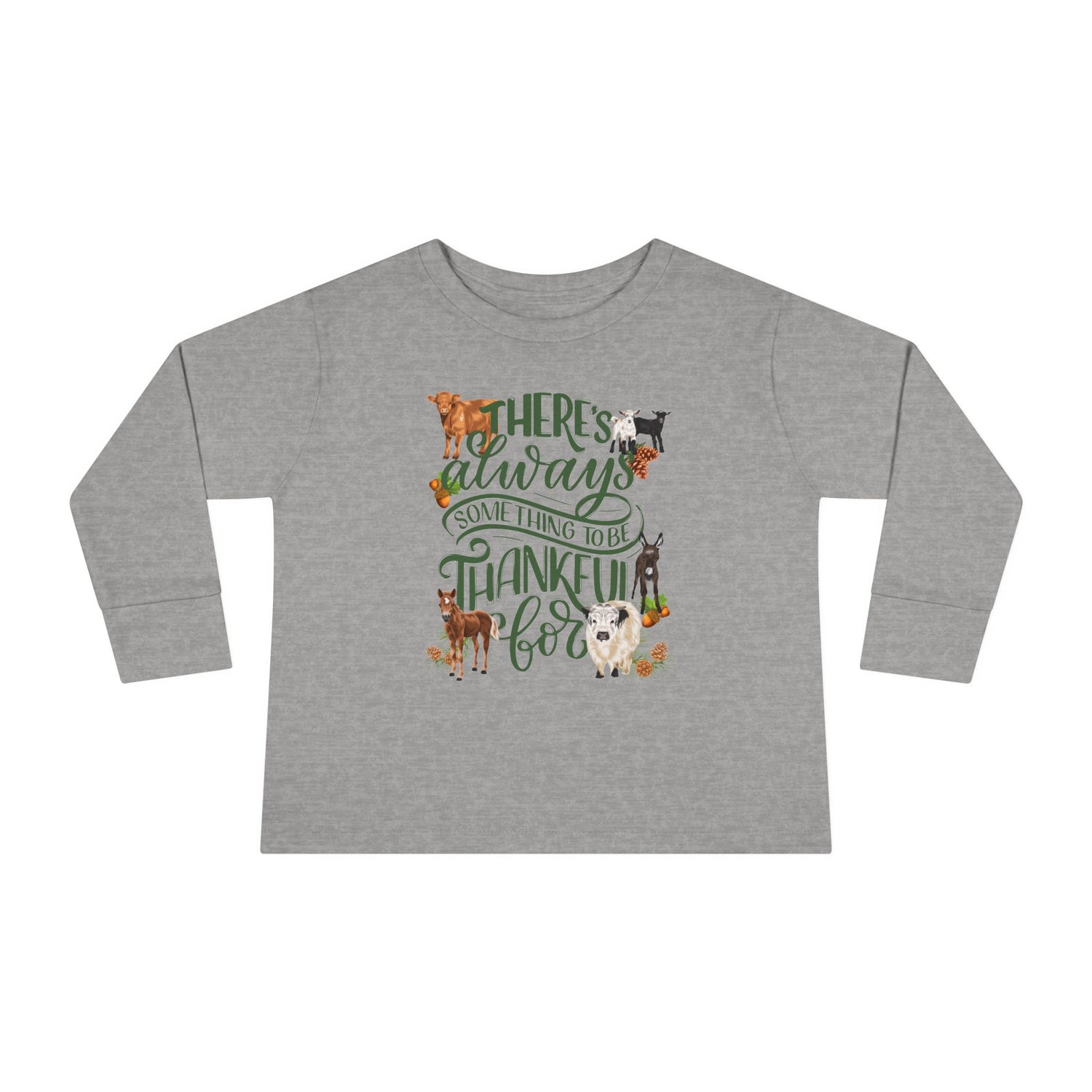 Mini Thanks Toddler Long Sleeve T-Shirt by Katie Van Slyke