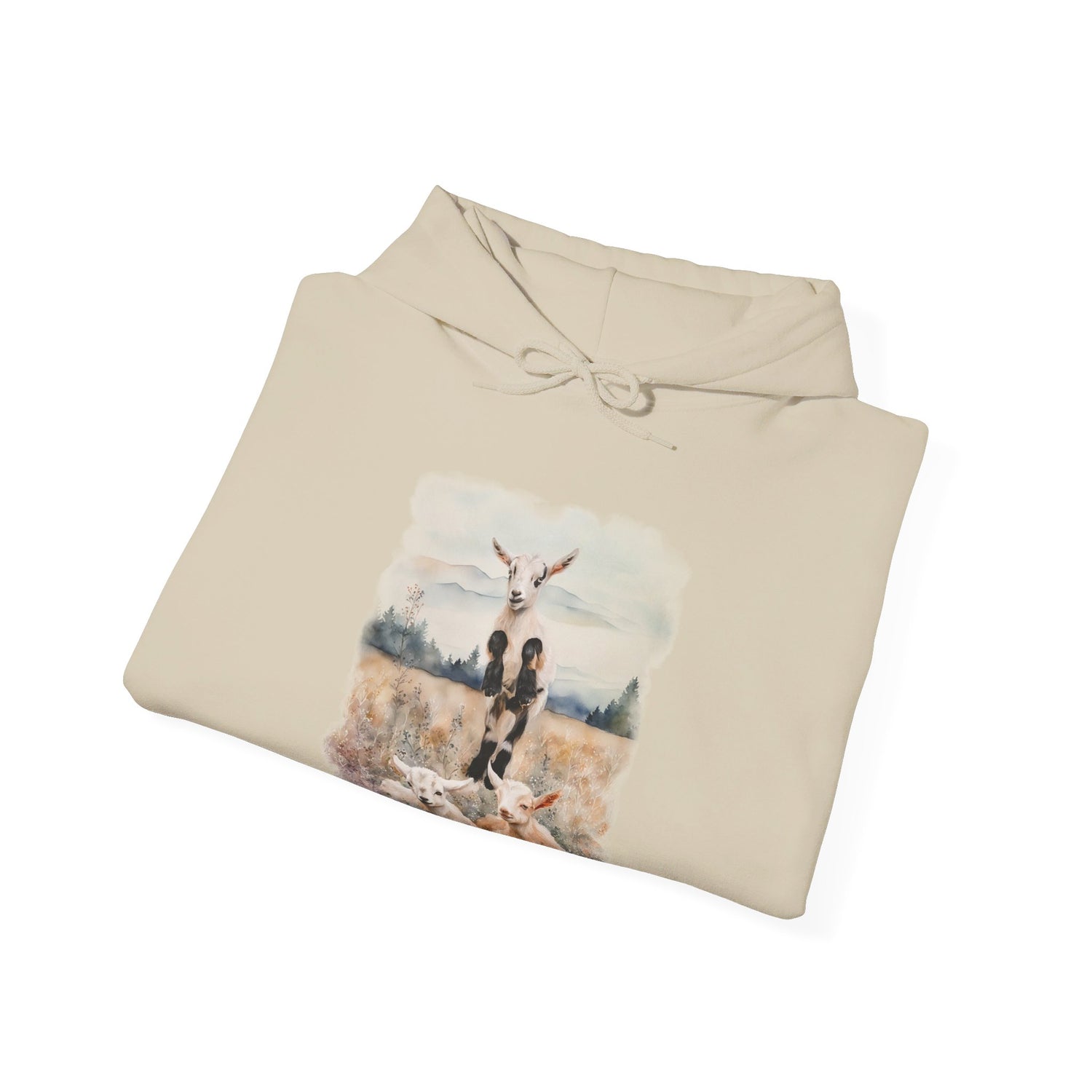 Goats Watercolor Hoodie by Katie Van Slyke