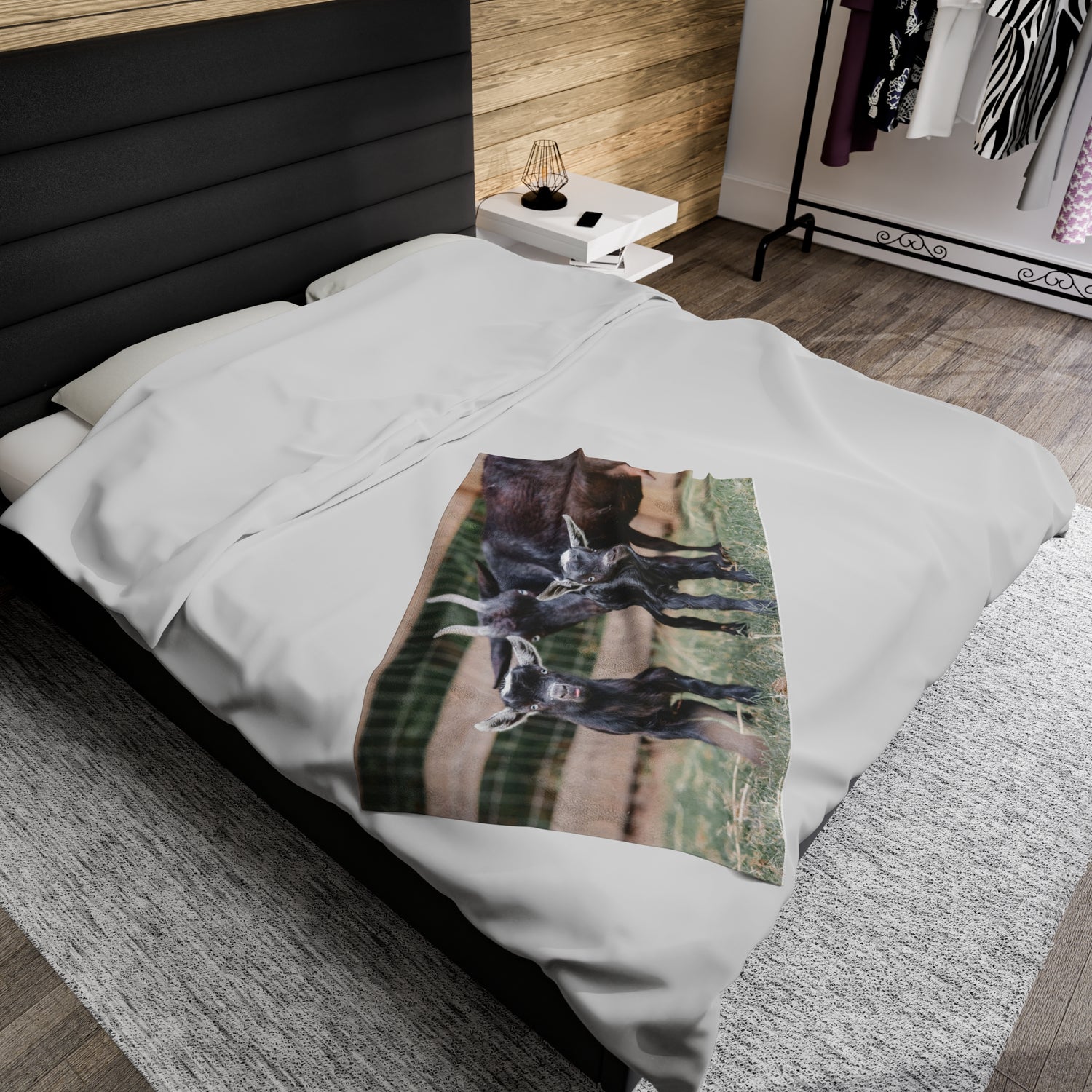 Mini Goats Blanket by Katie Van Slyke