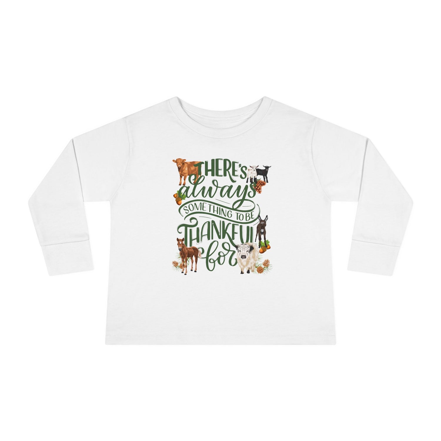 Mini Thanks Toddler Long Sleeve T-Shirt by Katie Van Slyke