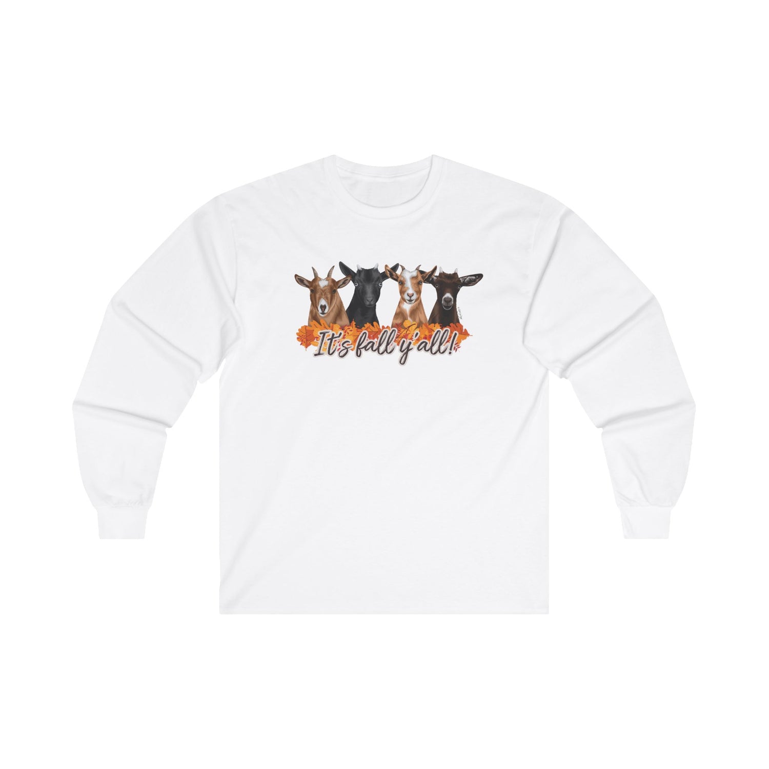 It's Fall Y'all Long Sleeve T-Shirt by Katie Van Slyke