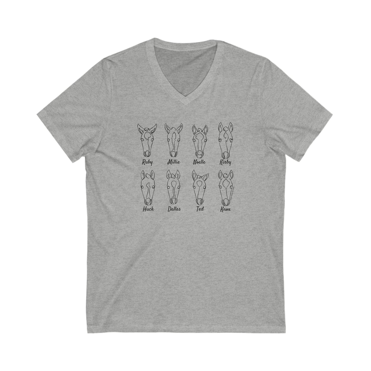 2025 Foals Sketch V-Neck T-Shirt by Katie Van Slyke™