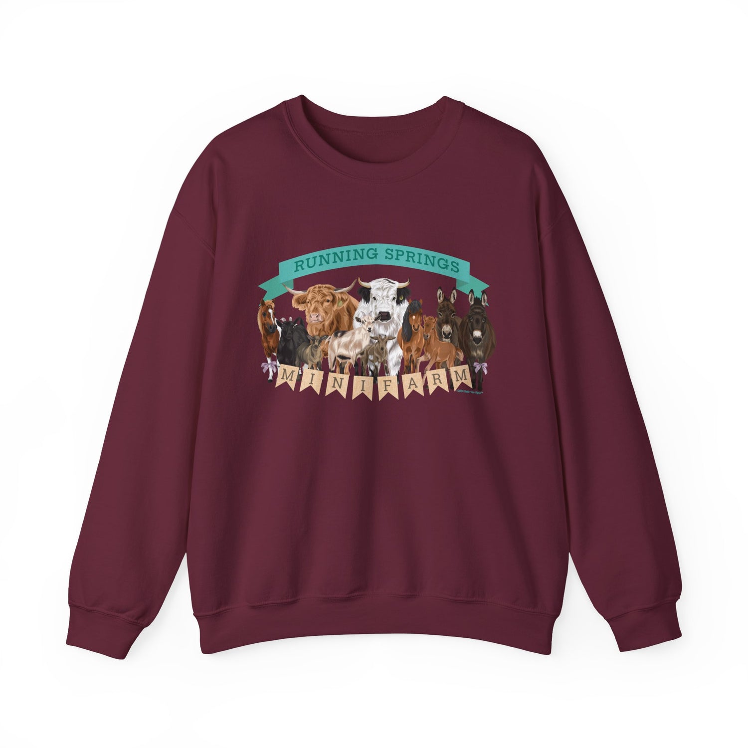 2025 Mini Farm Sweatshirt by Katie Van Slyke™ Maroon