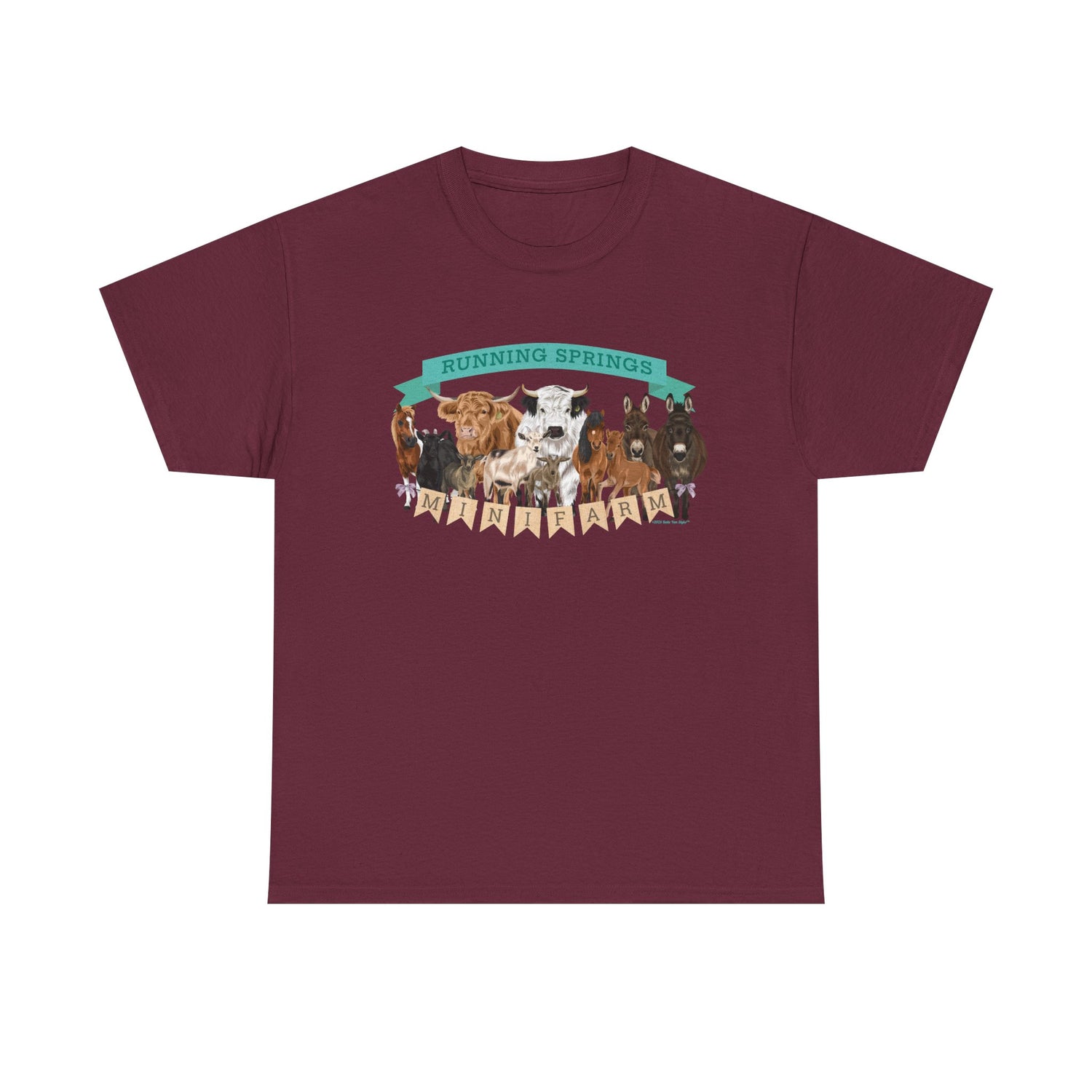 2025 Mini Farm T-Shirt by Katie Van Slyke™ Maroon