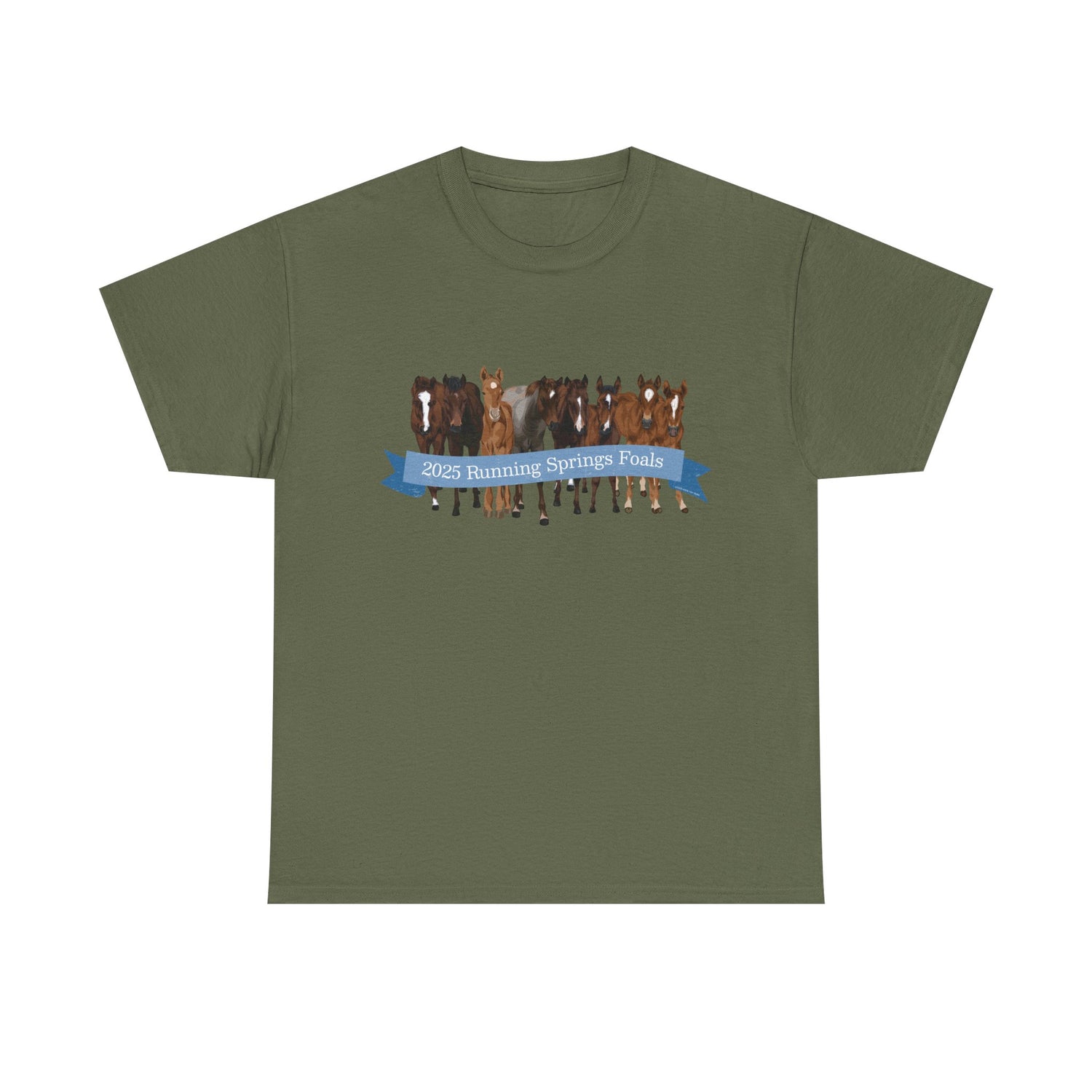 2025 Running Springs Foals T-Shirt by Katie Van Slyke™ Military Green