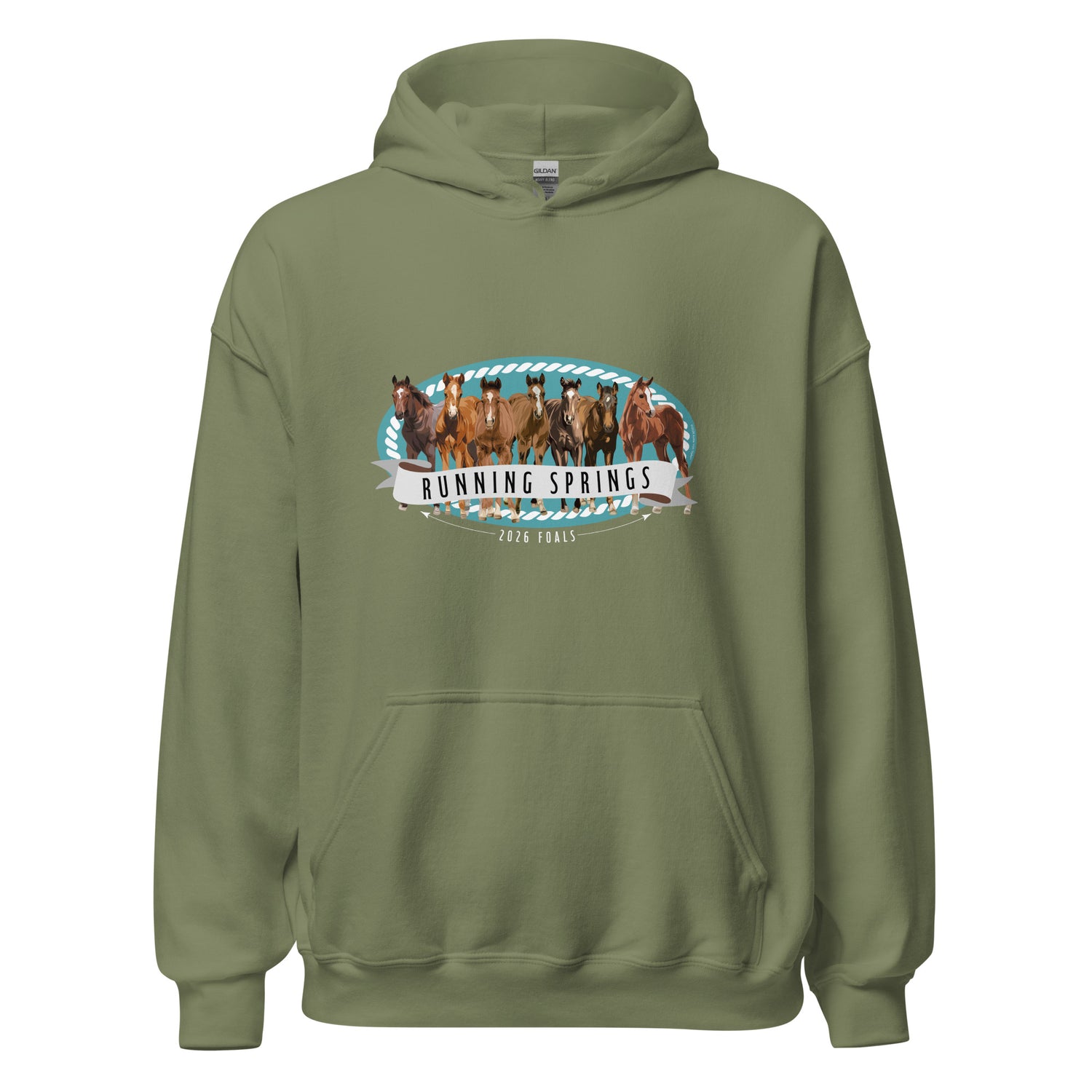 2026 Foals Lineup Hoodie by Katie Van Slyke - Military Green