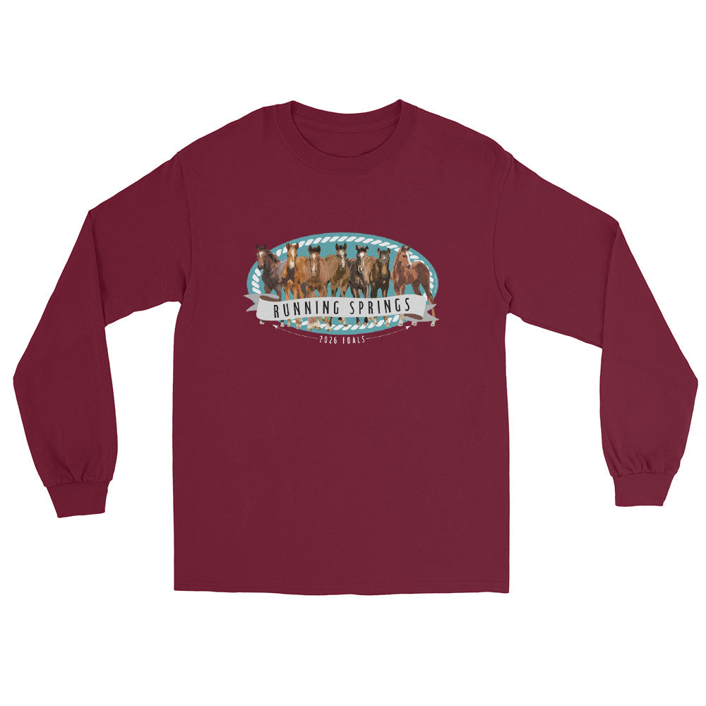 2026 Foals Lineup Long Sleeve T-Shirt by Katie Van Slyke - Maroon