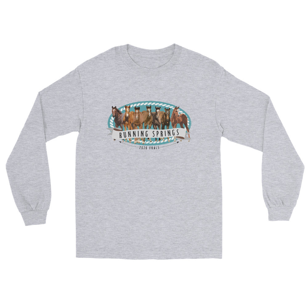 2026 Foals Lineup Long Sleeve T-Shirt by Katie Van Slyke - Sport Grey