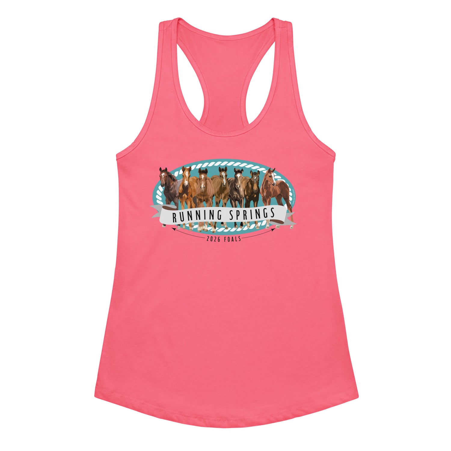 2026 Foals Lineup Tank by Katie Van Slyke - Hot Pink
