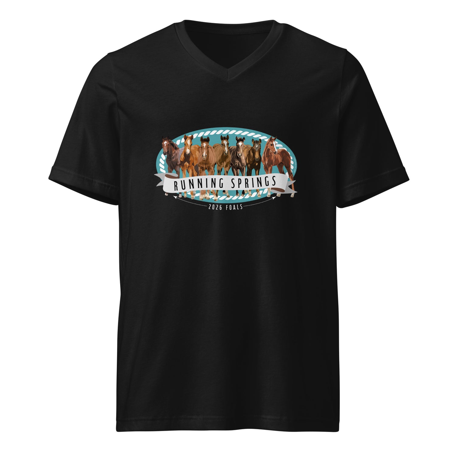 2026 Foals Lineup V-Neck T-Shirt by Katie Van Slyke - Black