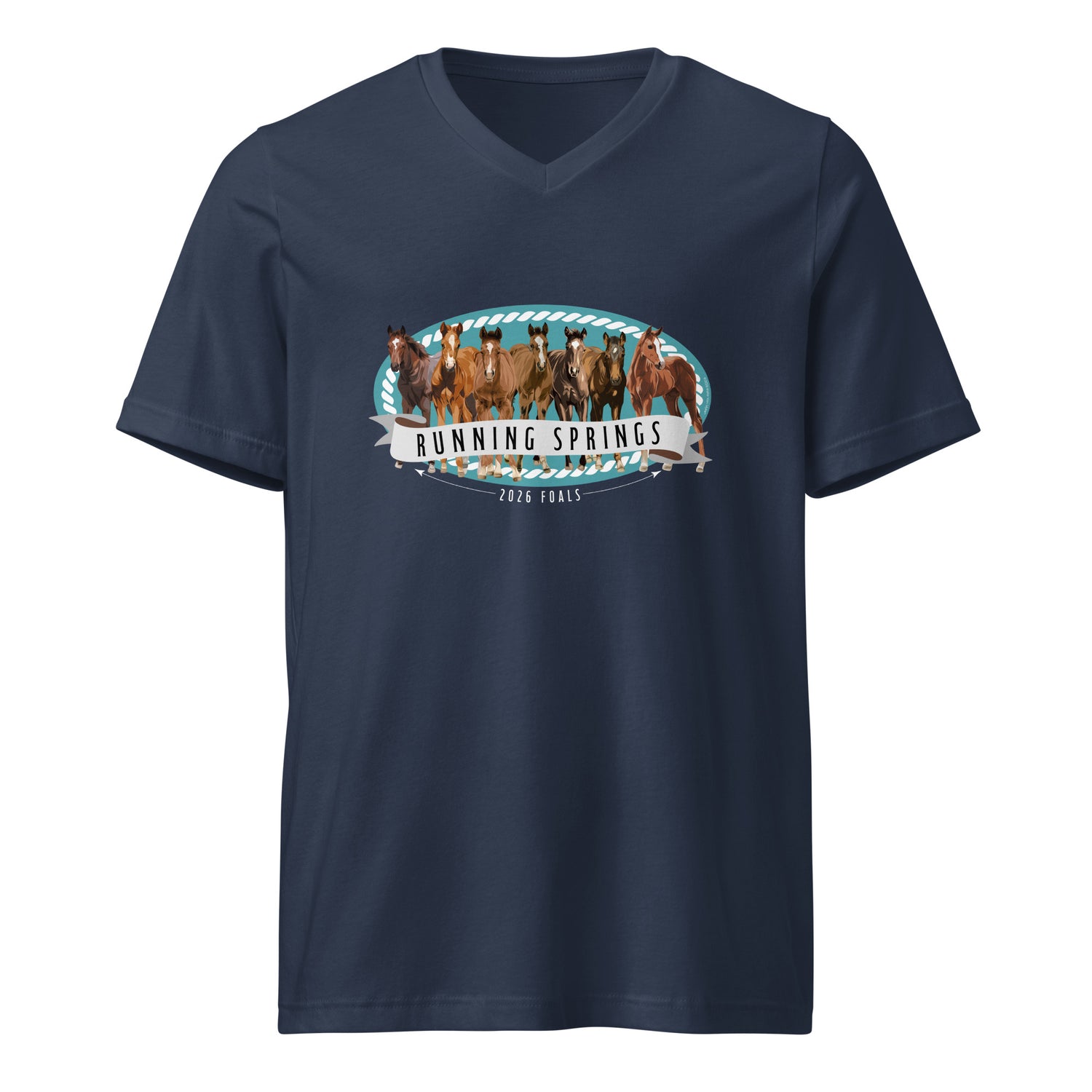 2026 Foals Lineup V-Neck T-Shirt by Katie Van Slyke - Navy