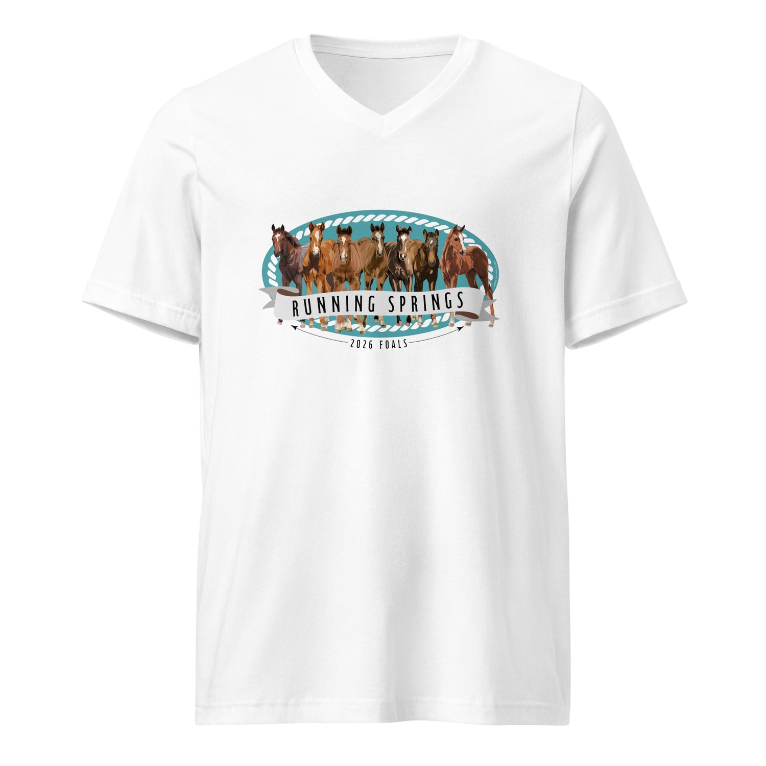 2026 Foals Lineup V-Neck T-Shirt by Katie Van Slyke - White