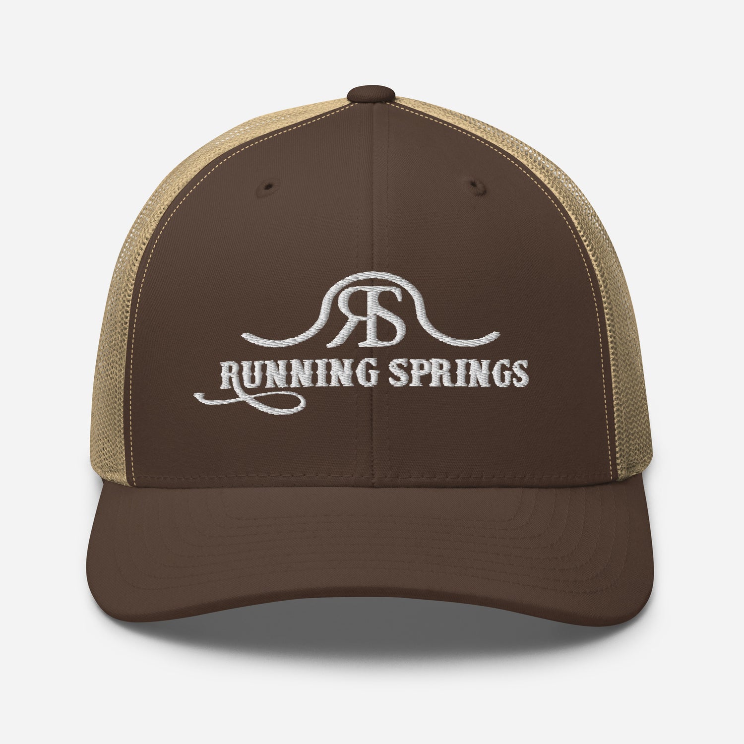 2026 Running Springs Trucker Hat by Katie Van Slyke® Brown/Khaki