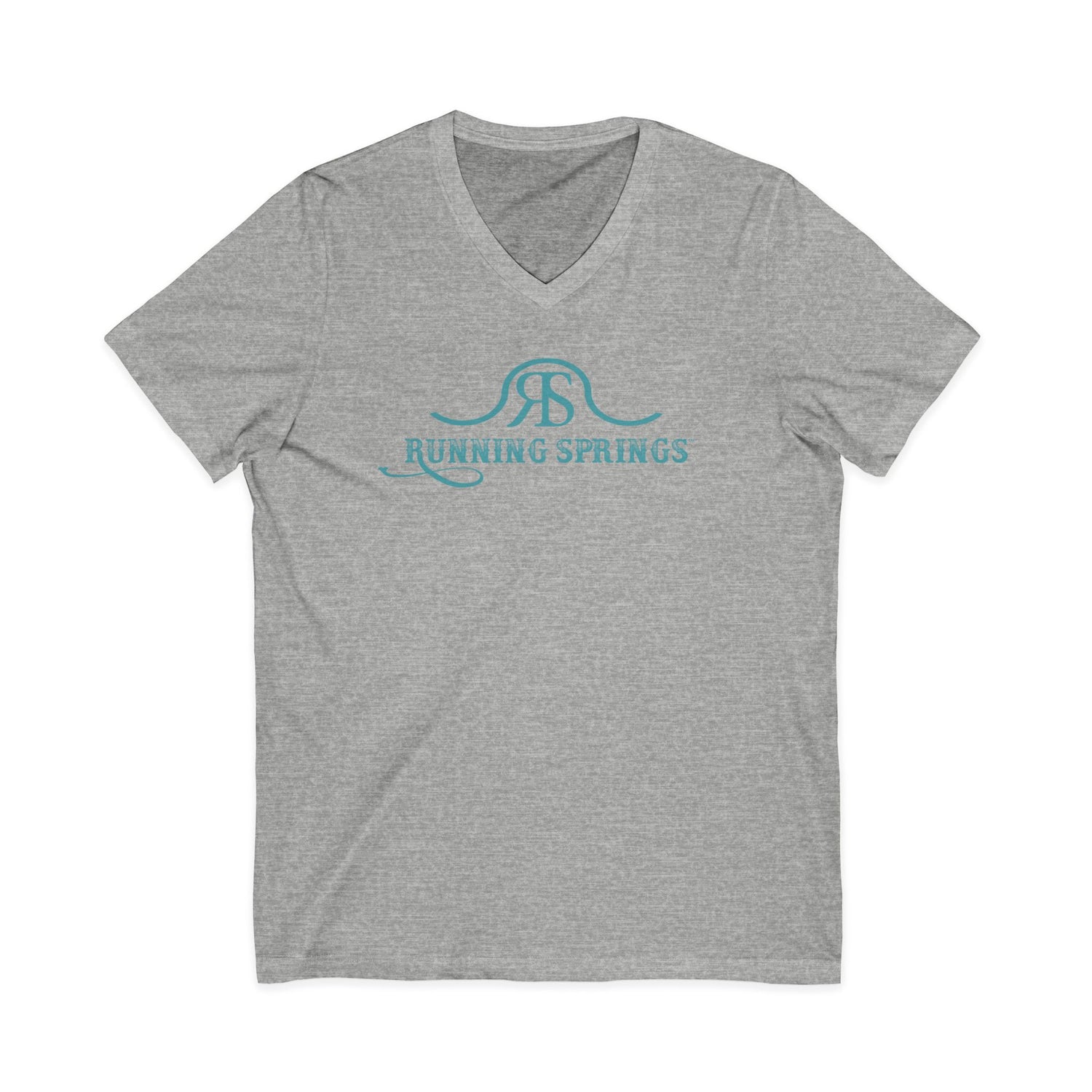 2026 Running Springs V-Neck T-Shirt by Katie Van Slyke® Sport Grey
