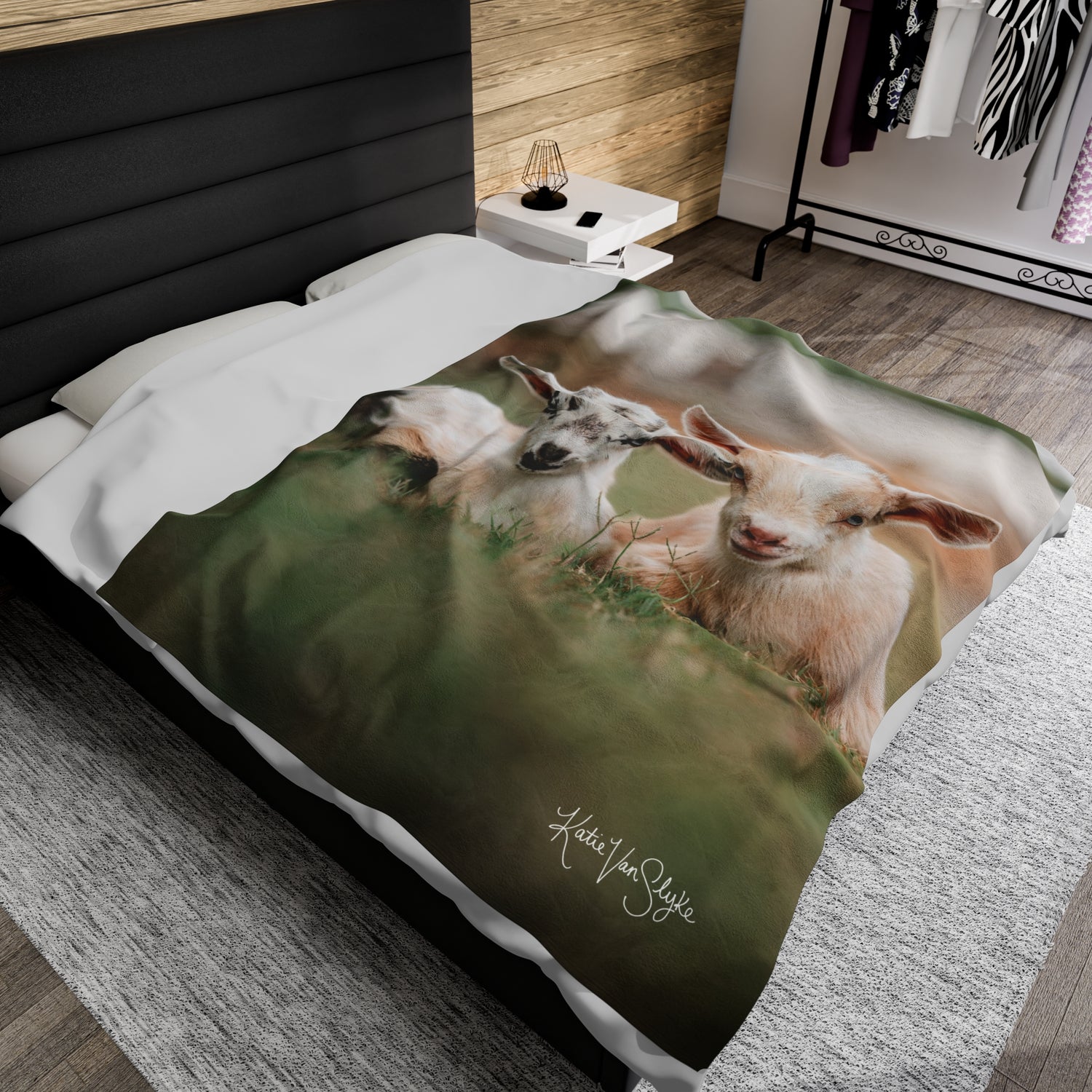 Mini Goats Blanket by Katie Van Slyke