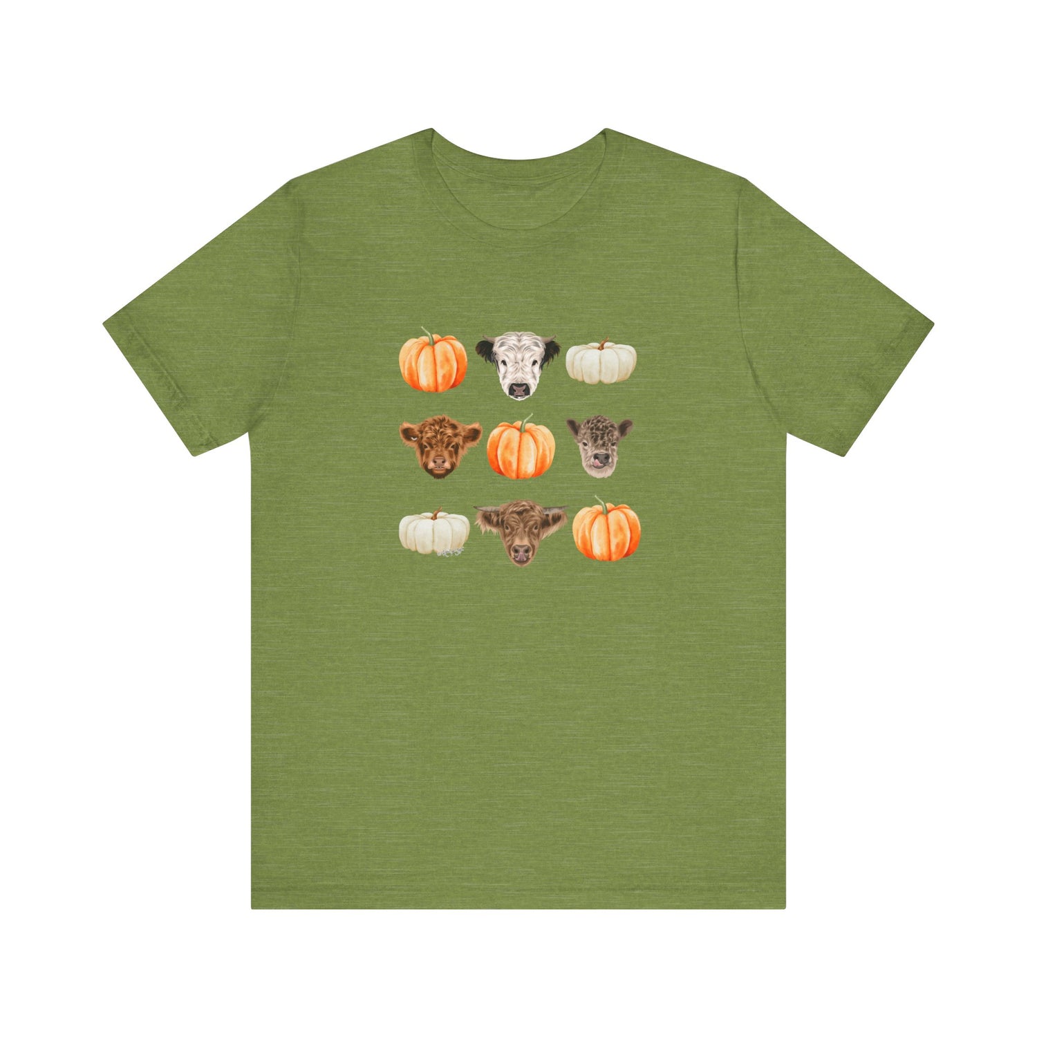 Mini Cows and Pumpkins T-Shirt by Katie Van Slyke