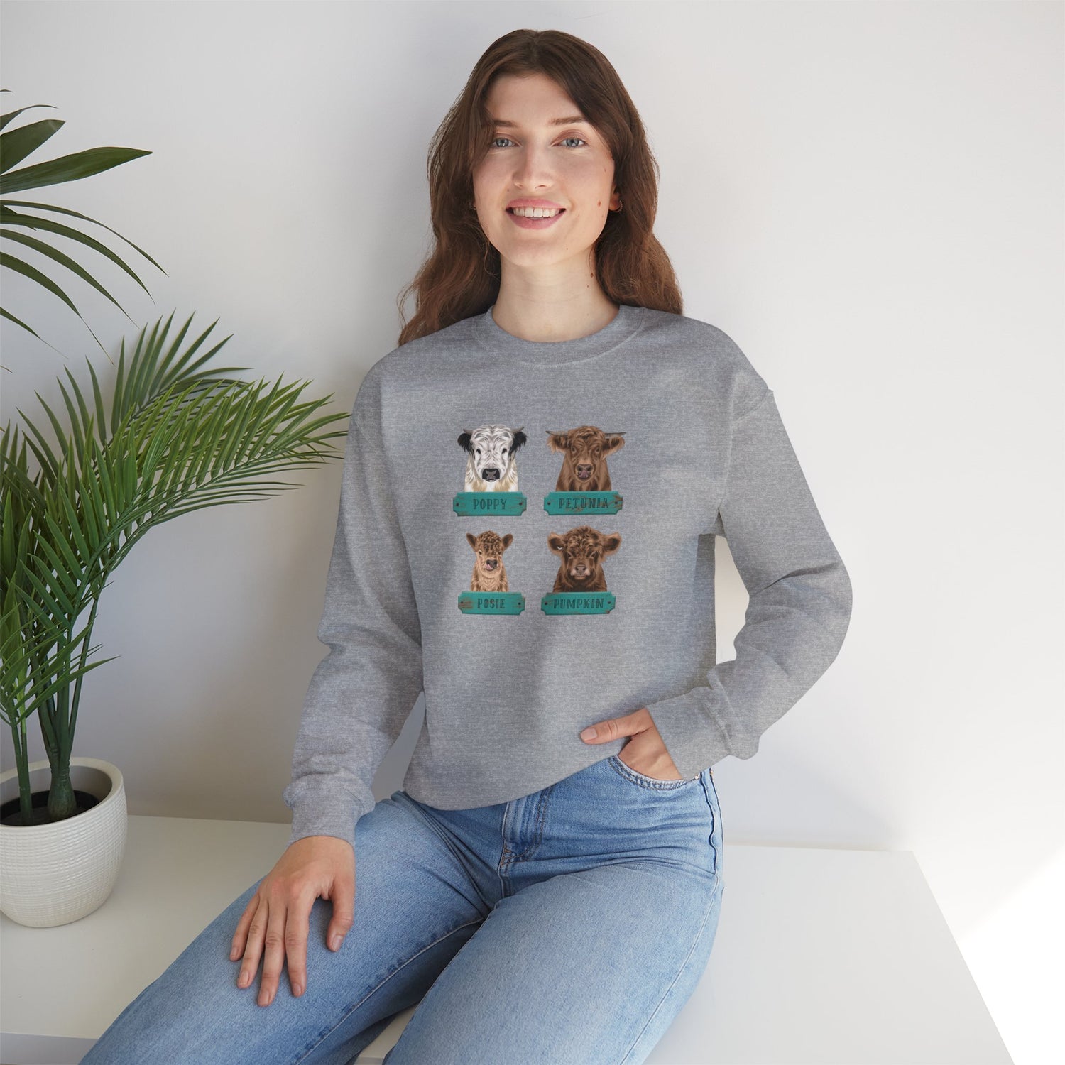 Mini Cows Sweatshirt by Katie Van Slyke