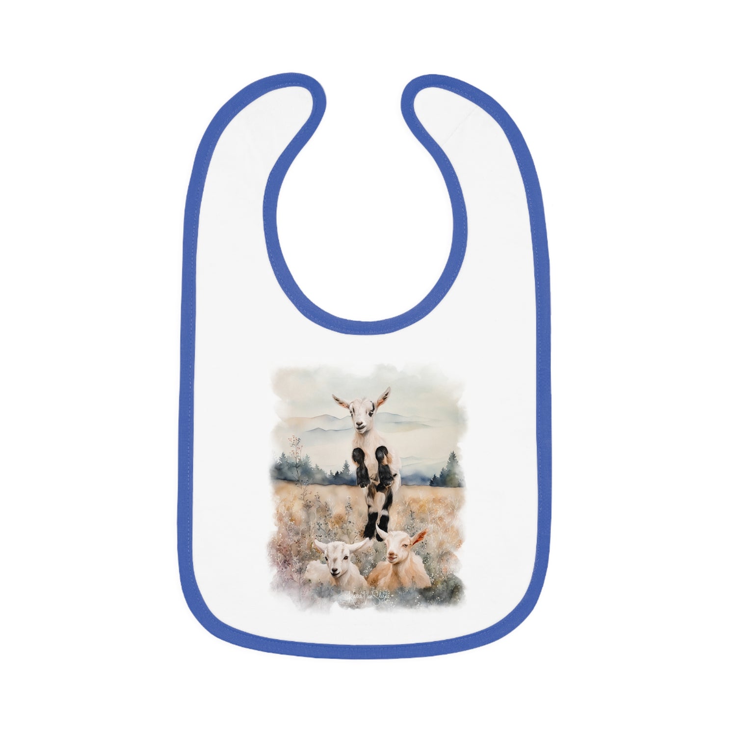 Goats Watercolor Bib by Katie Van Slyke