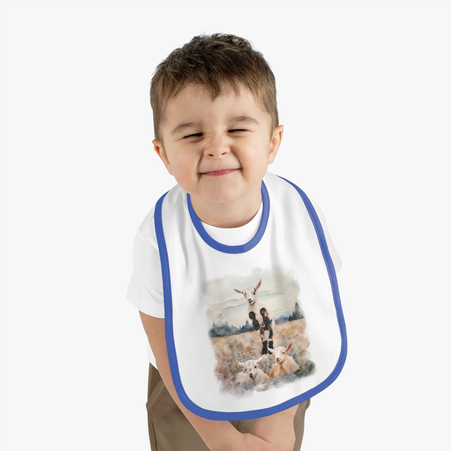 Goats Watercolor Bib by Katie Van Slyke