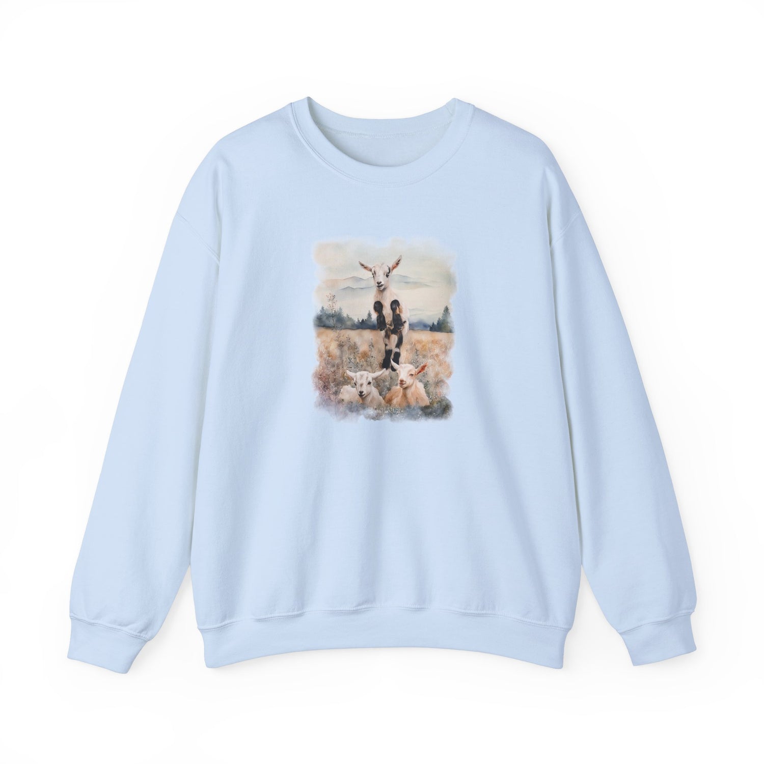 Goats Watercolor Sweatshirt by Katie Van Slyke