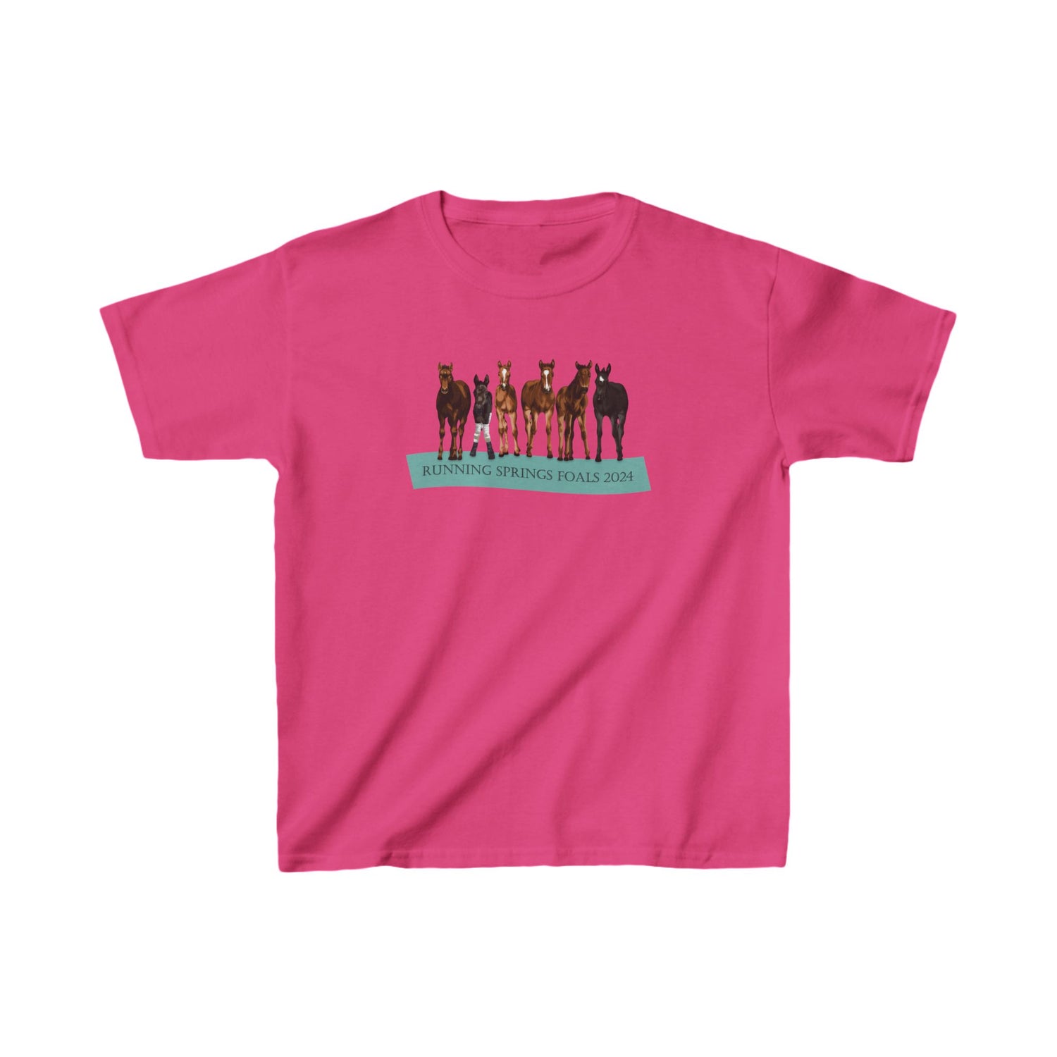 Running Springs 2024 Foals Kid's T-shirt by Katie Van Slyke