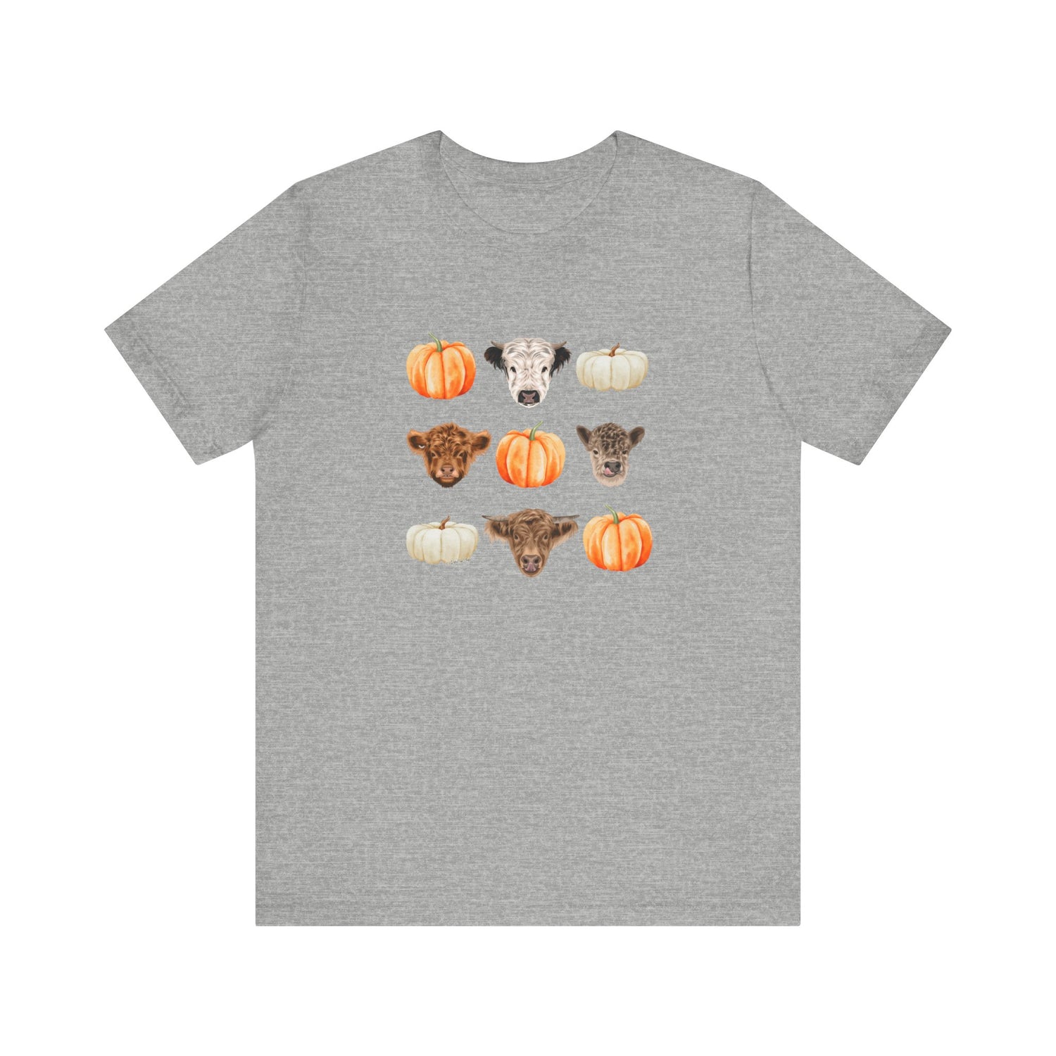 Mini Cows and Pumpkins T-Shirt by Katie Van Slyke