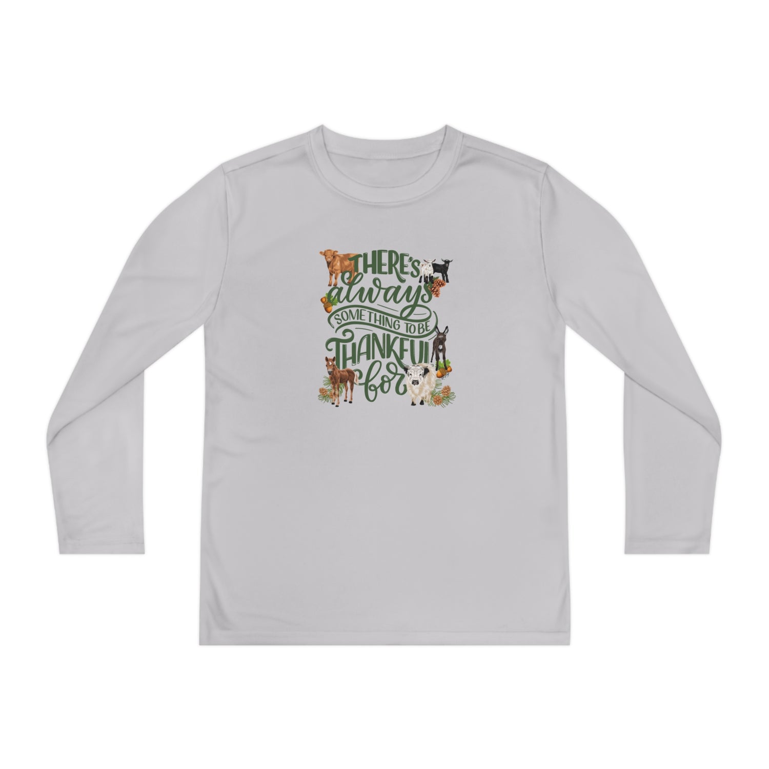 Mini Thanks Youth Long Sleeve T-Shirt by Katie Van Slyke