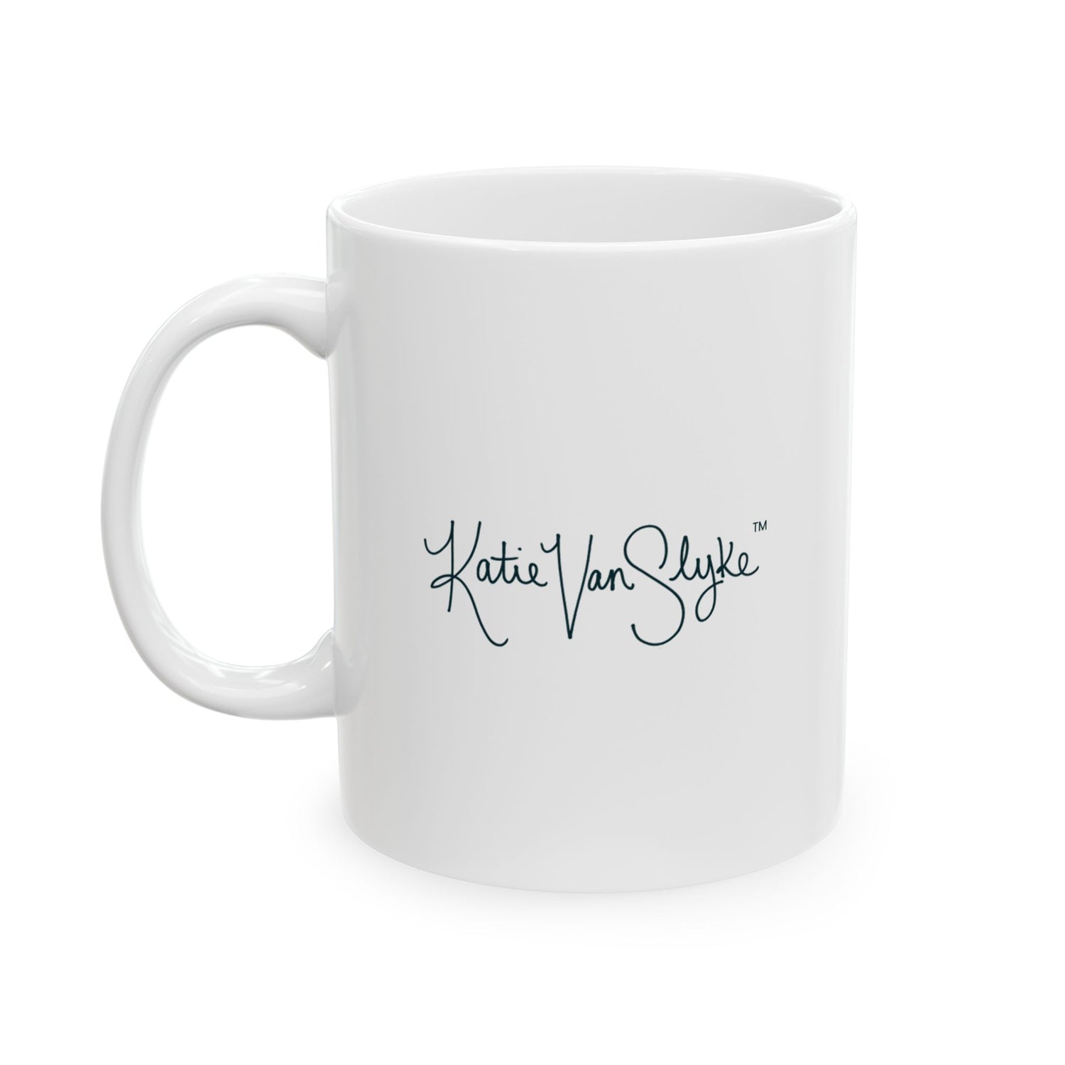 Messy Hair Don't Care Mug by Katie Van Slyke