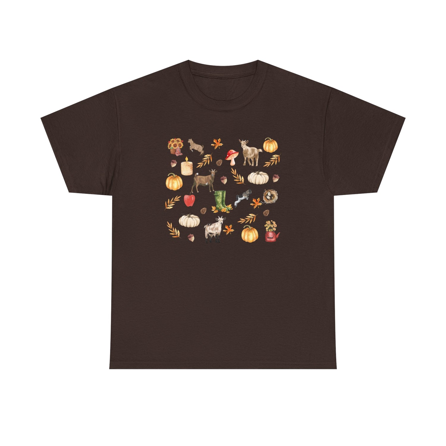Autumn Goaties T-Shirt by Katie Van Slyke™ Dark Chocolate