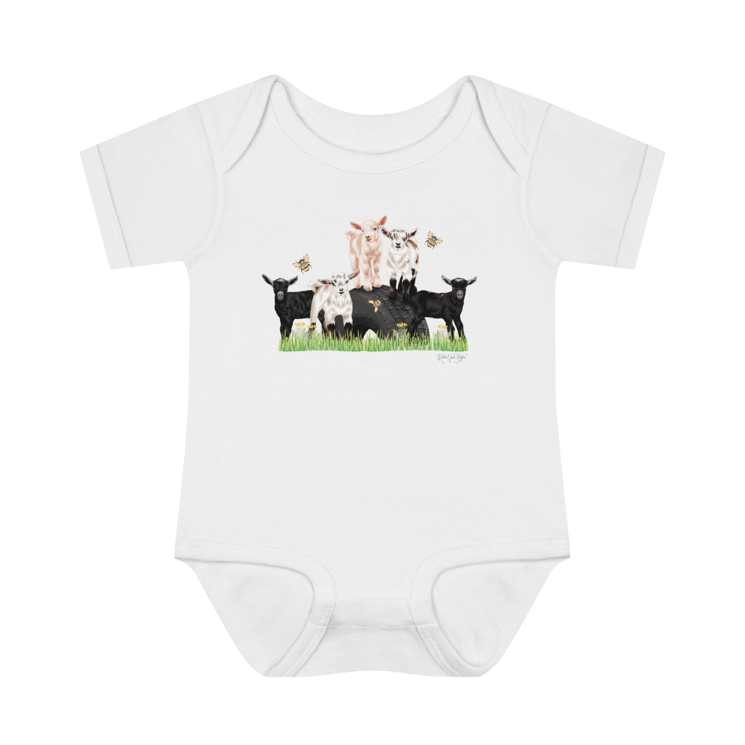Busy Little Bees Onesie by Katie Van Slyke