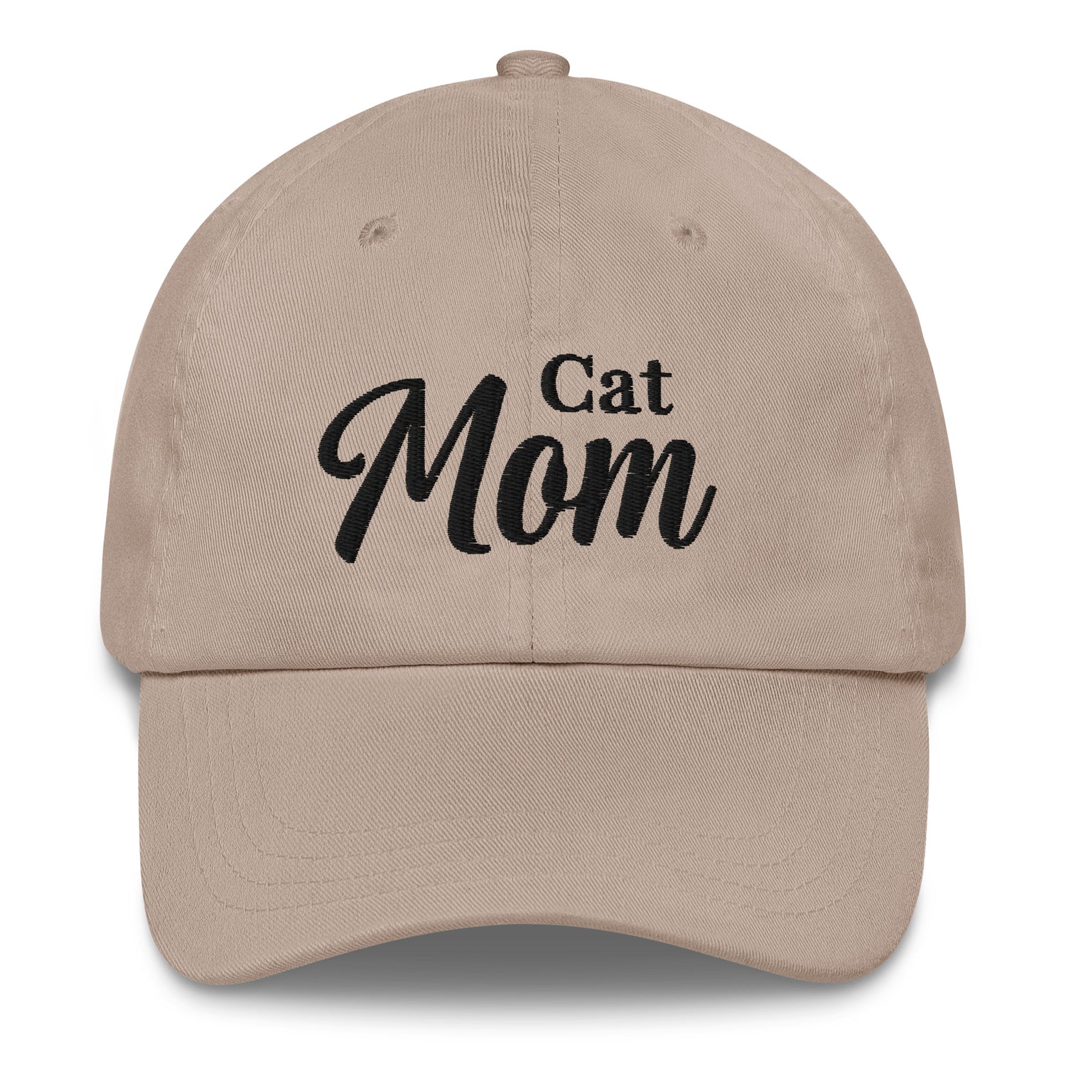Cat Mom Hat by Katie Van Slyke - stone