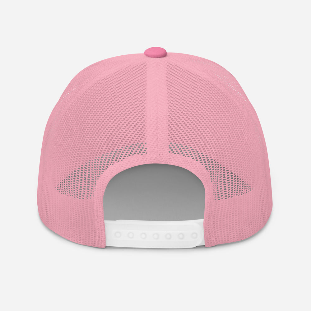 Cat Mom Trucker Hat by Katie Van Slyke - pink back