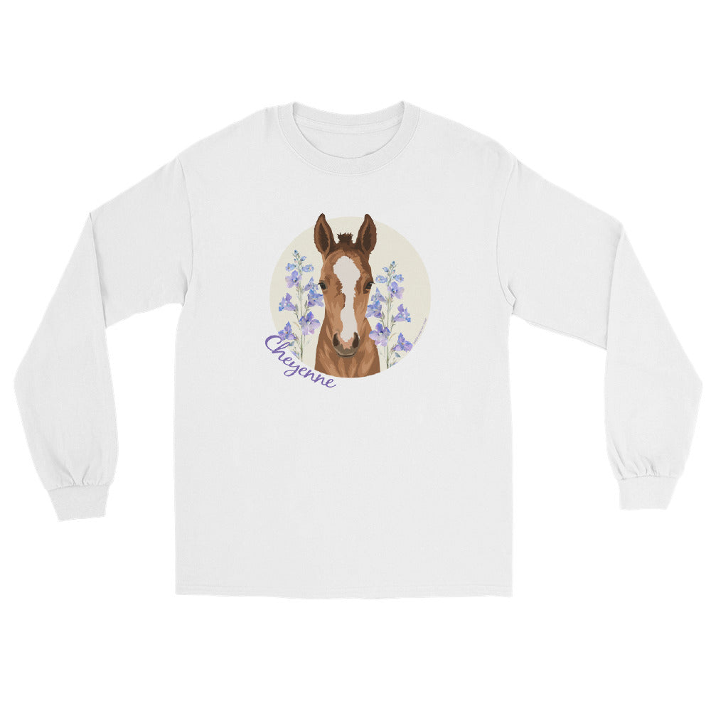 Cheyenne Long Sleeve T-Shirt by Katie Van Slyke - White
