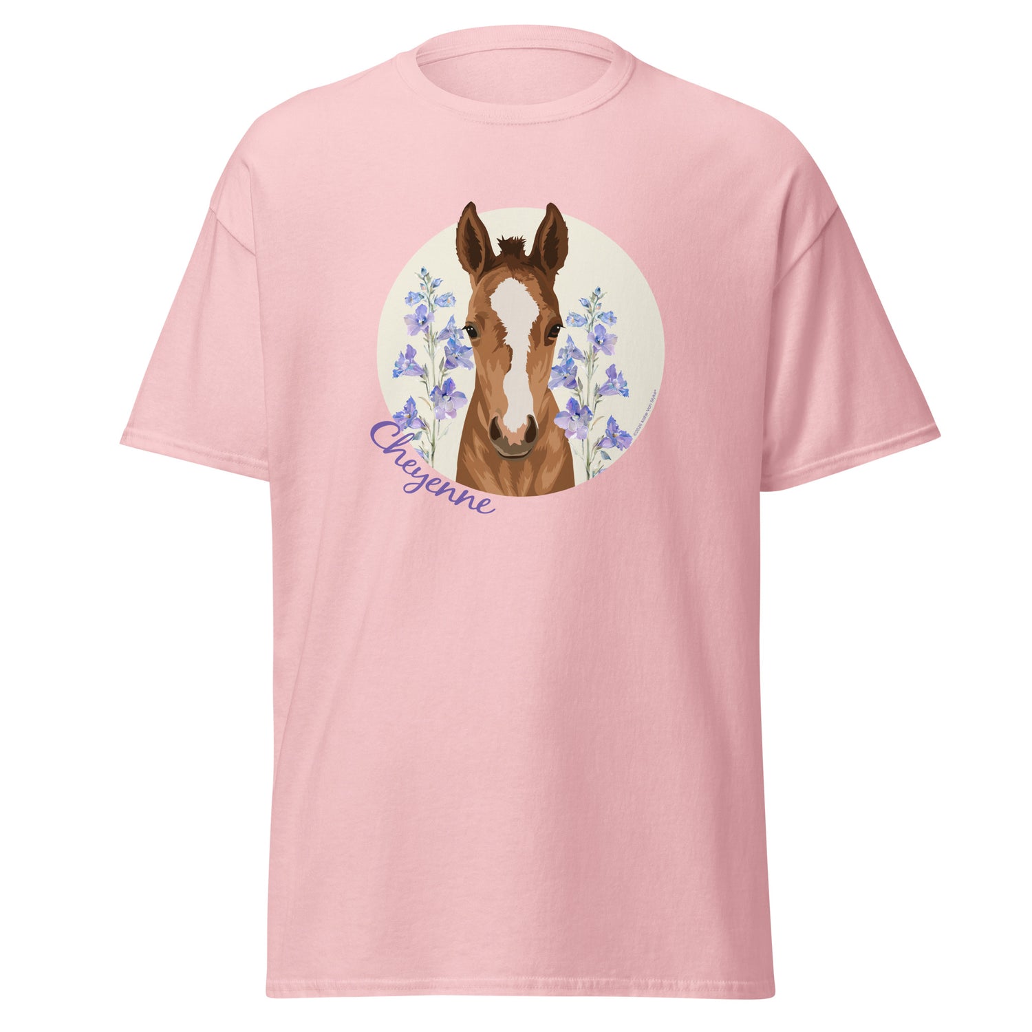 Cheyenne T-Shirt by Katie Van Slyke - Light Pink