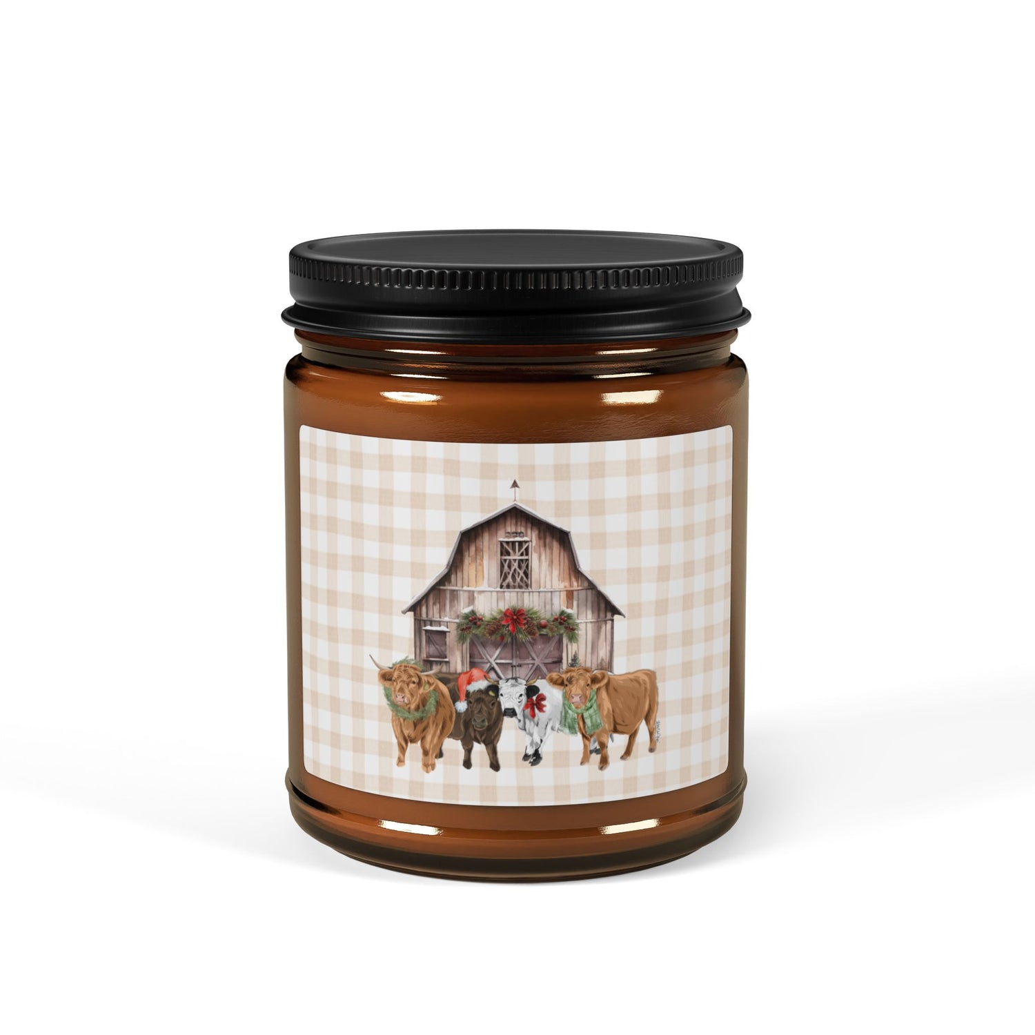 Christmas Cows Candle by Katie Van Slyke