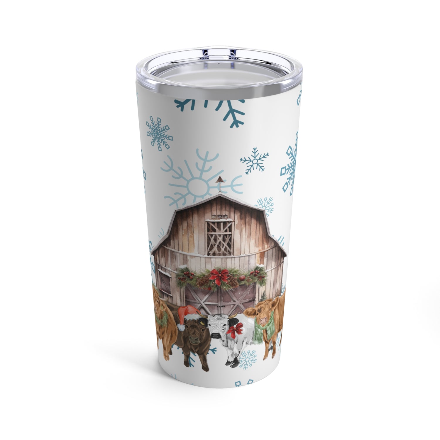 Christmas Cows Tumbler by Katie Van Slyke