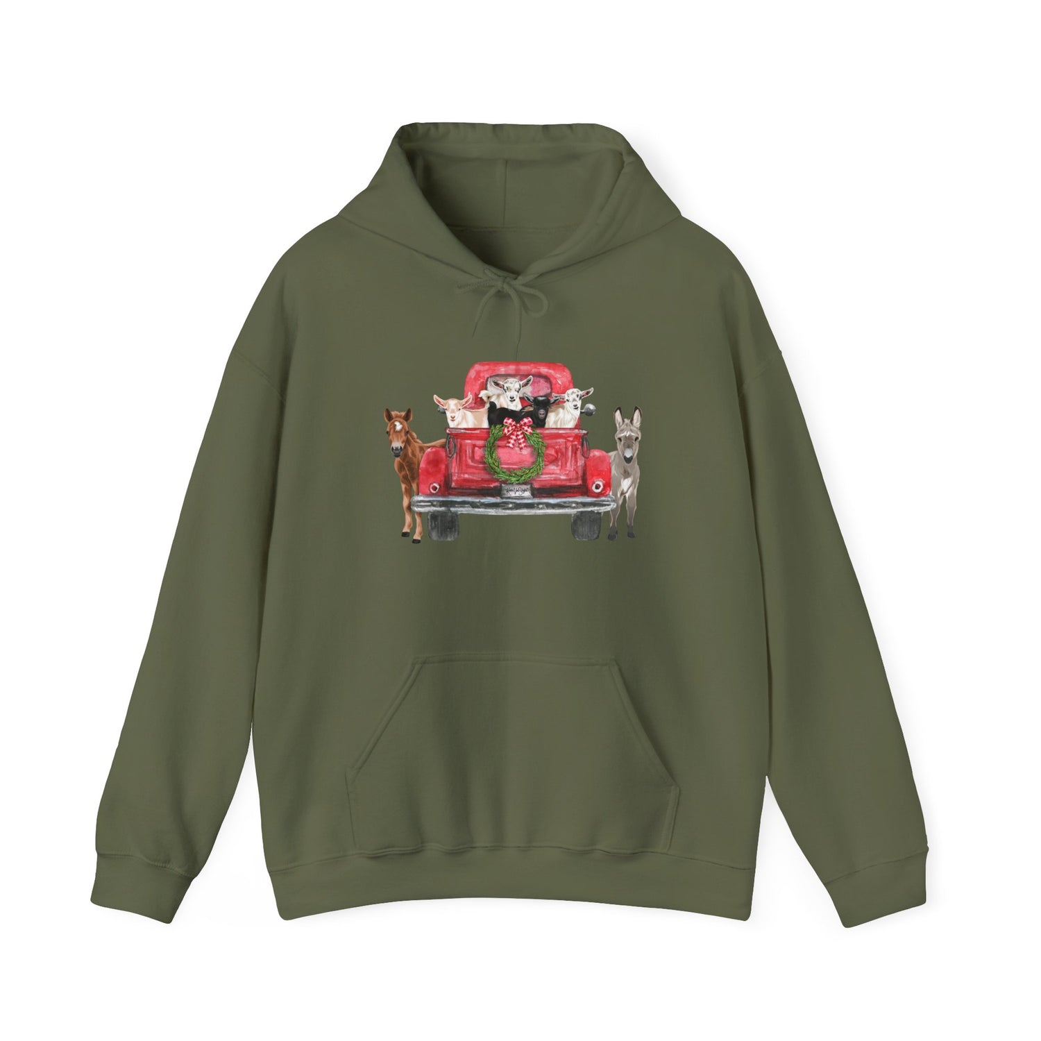 Country Christmas Hoodie by Katie Van Slyke