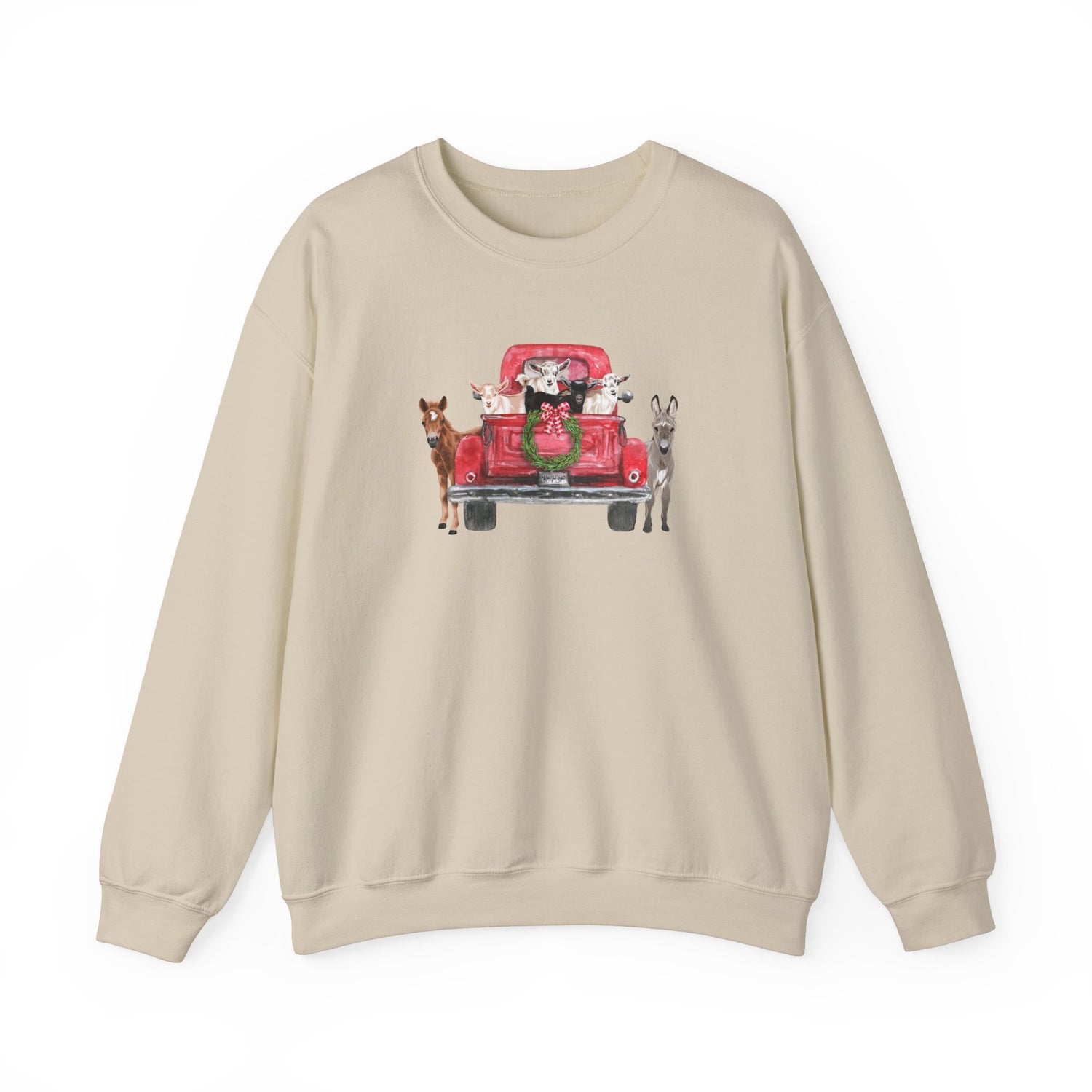 Country Christmas Sweatshirt by Katie Van Slyke