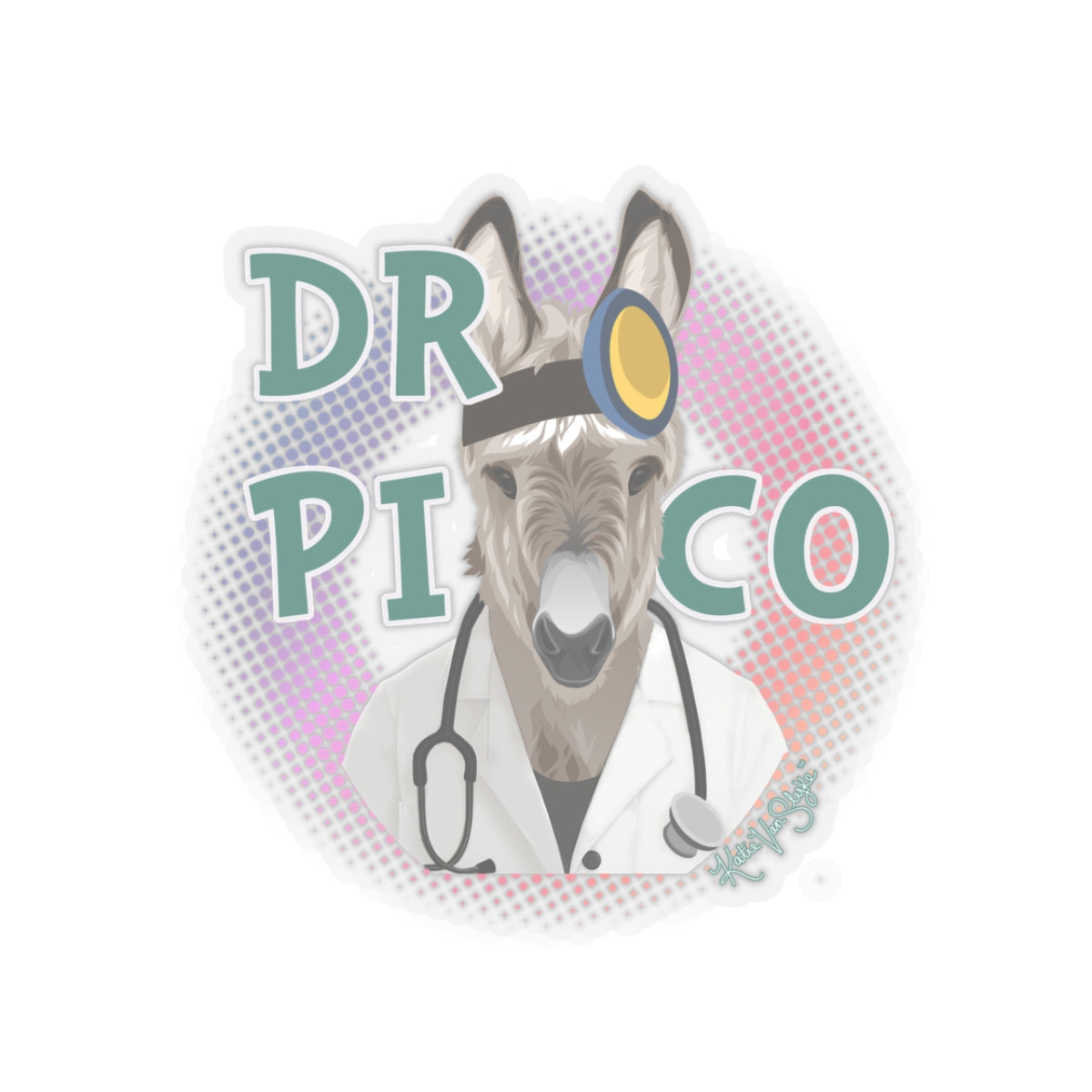 Dr. Pico Sticker by Katie Van Slyke