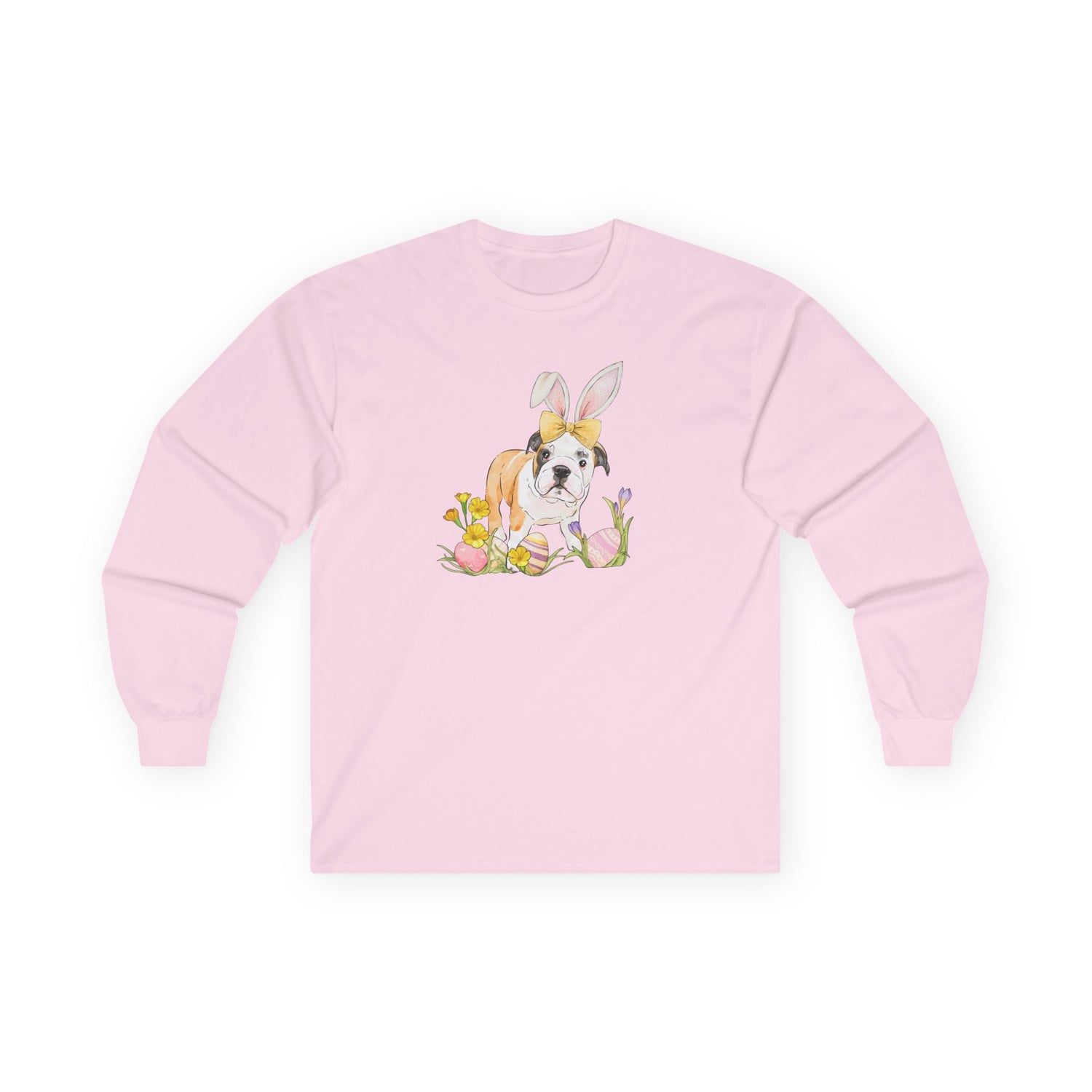 Easter Frankie Long Sleeve T-Shirt by Katie Van Slyke® Light Pink