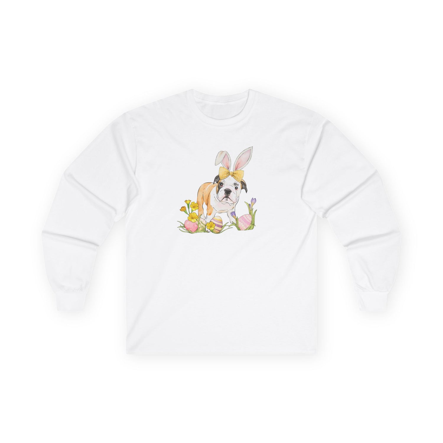 Easter Frankie Long Sleeve T-Shirt by Katie Van Slyke® White