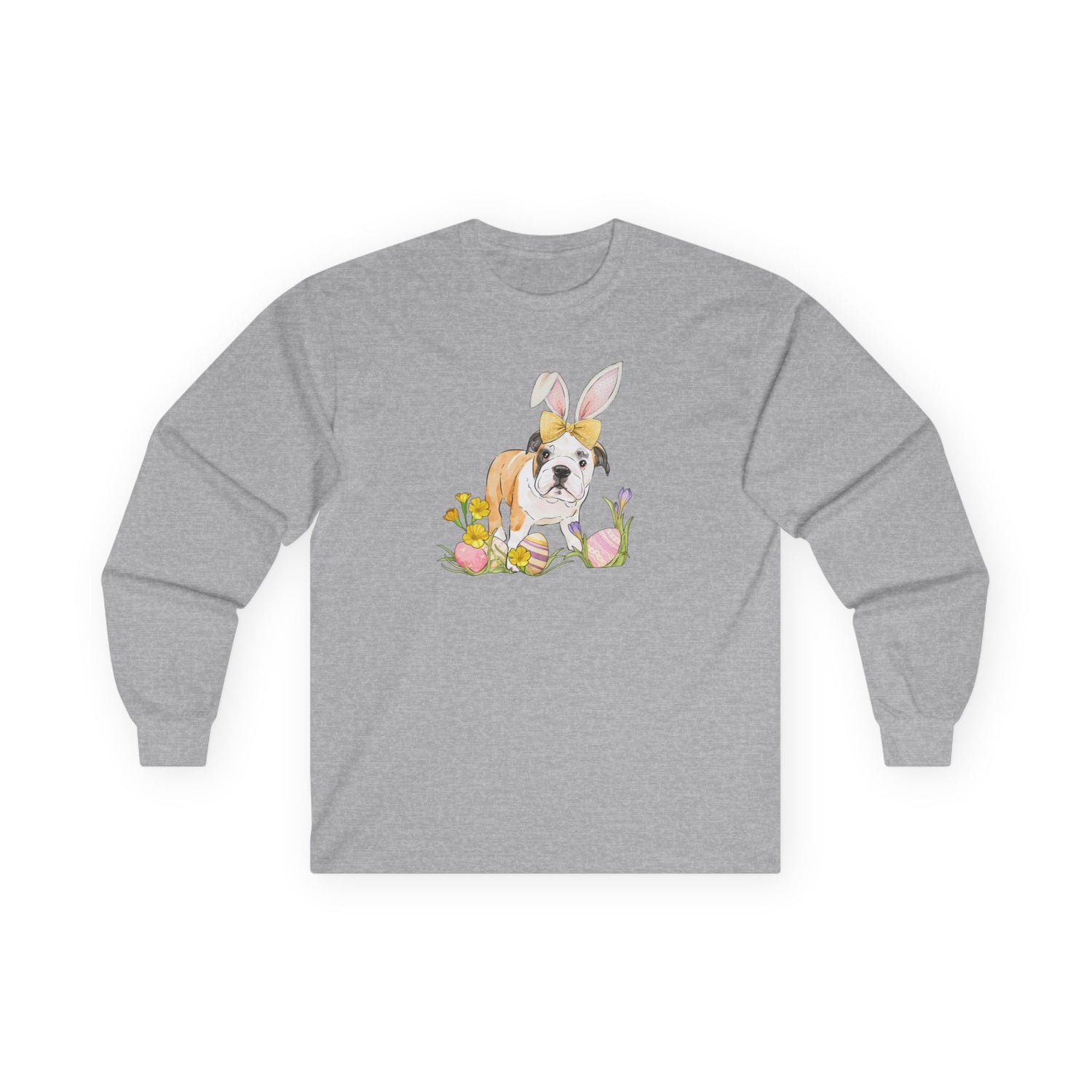 Easter Frankie Long Sleeve T-Shirt by Katie Van Slyke® Sport Grey