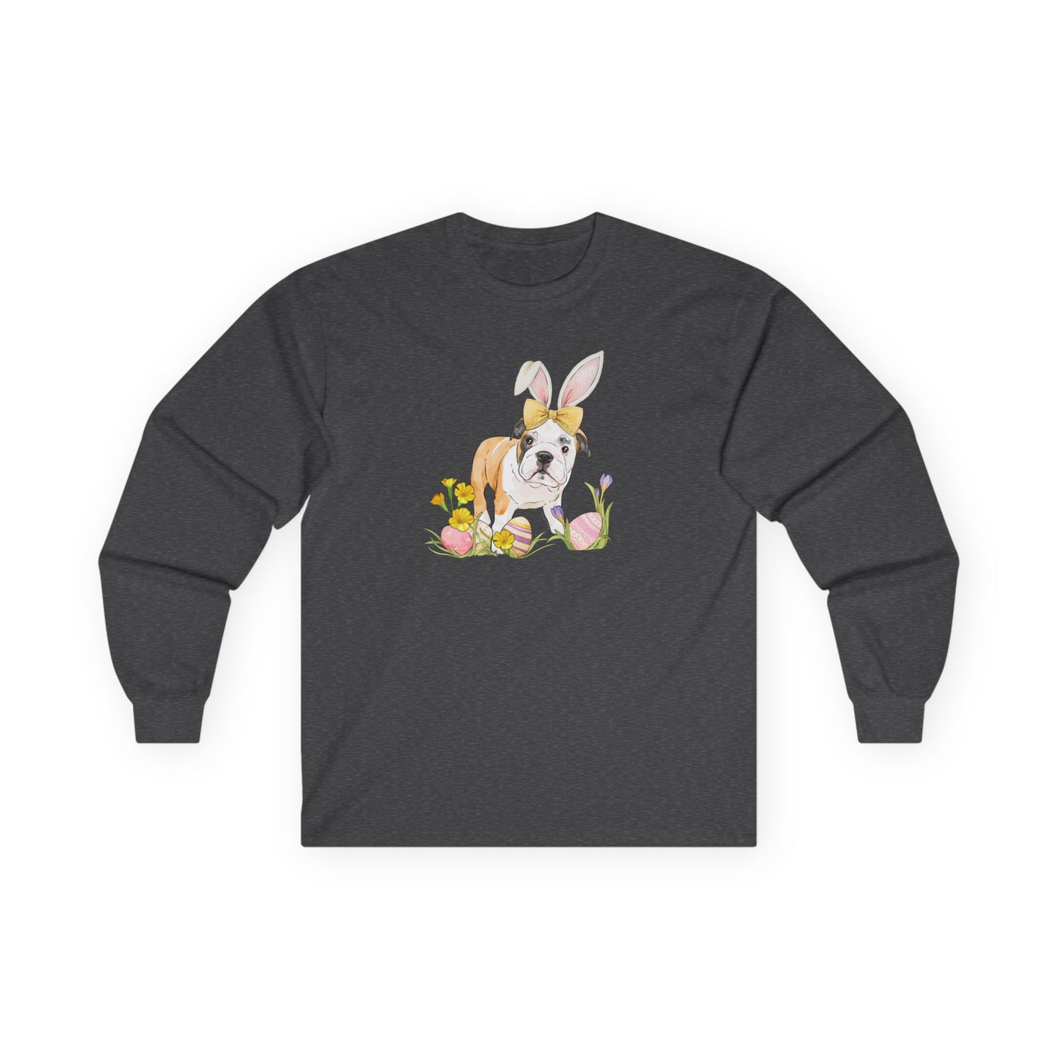 Easter Frankie Long Sleeve T-Shirt by Katie Van Slyke® Dark Heather