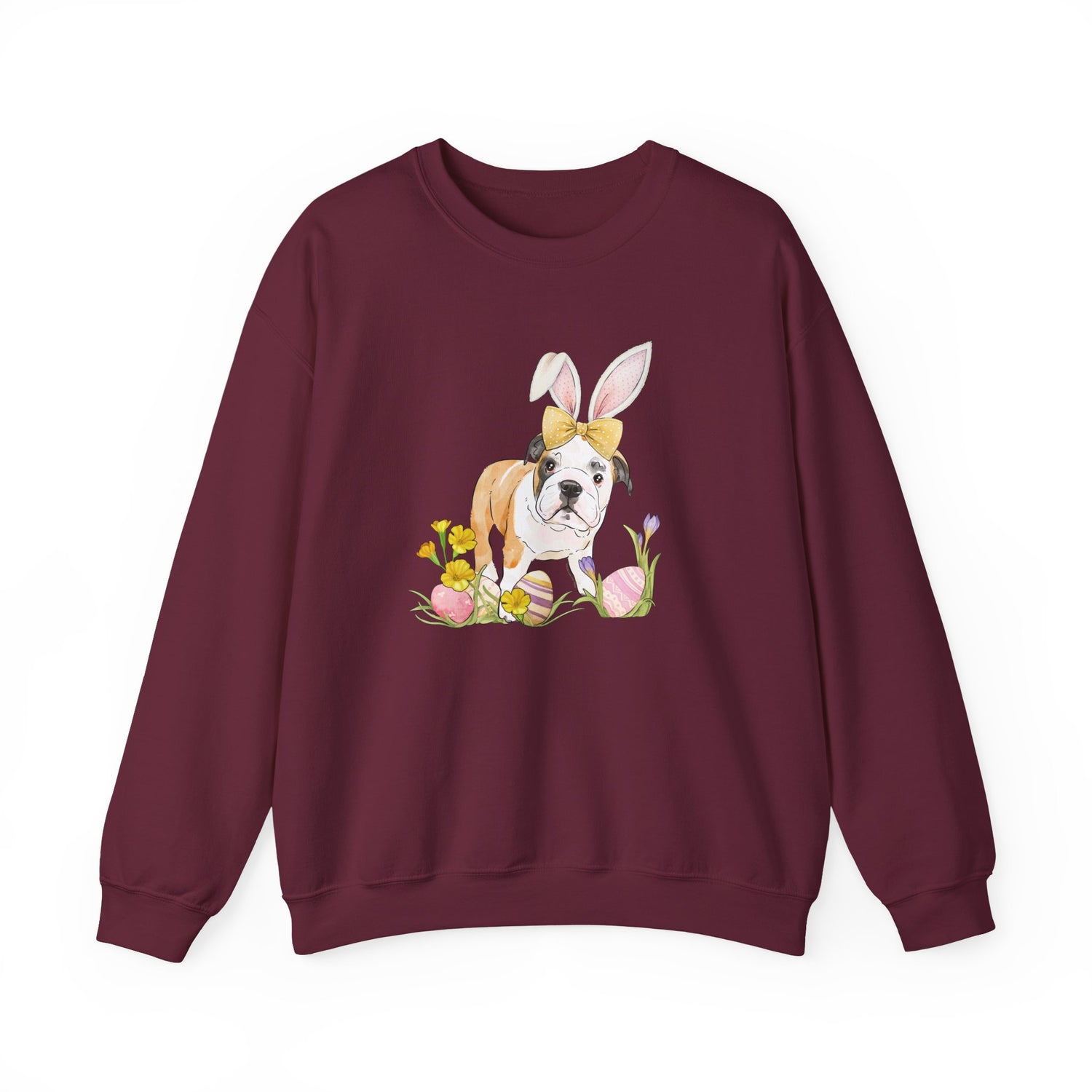 Easter Frankie Sweatshirt by Katie Van Slyke® Maroon