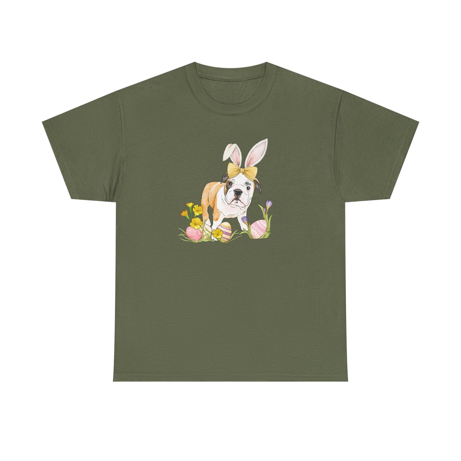Easter Frankie T-Shirt by Katie Van Slyke® Military Green