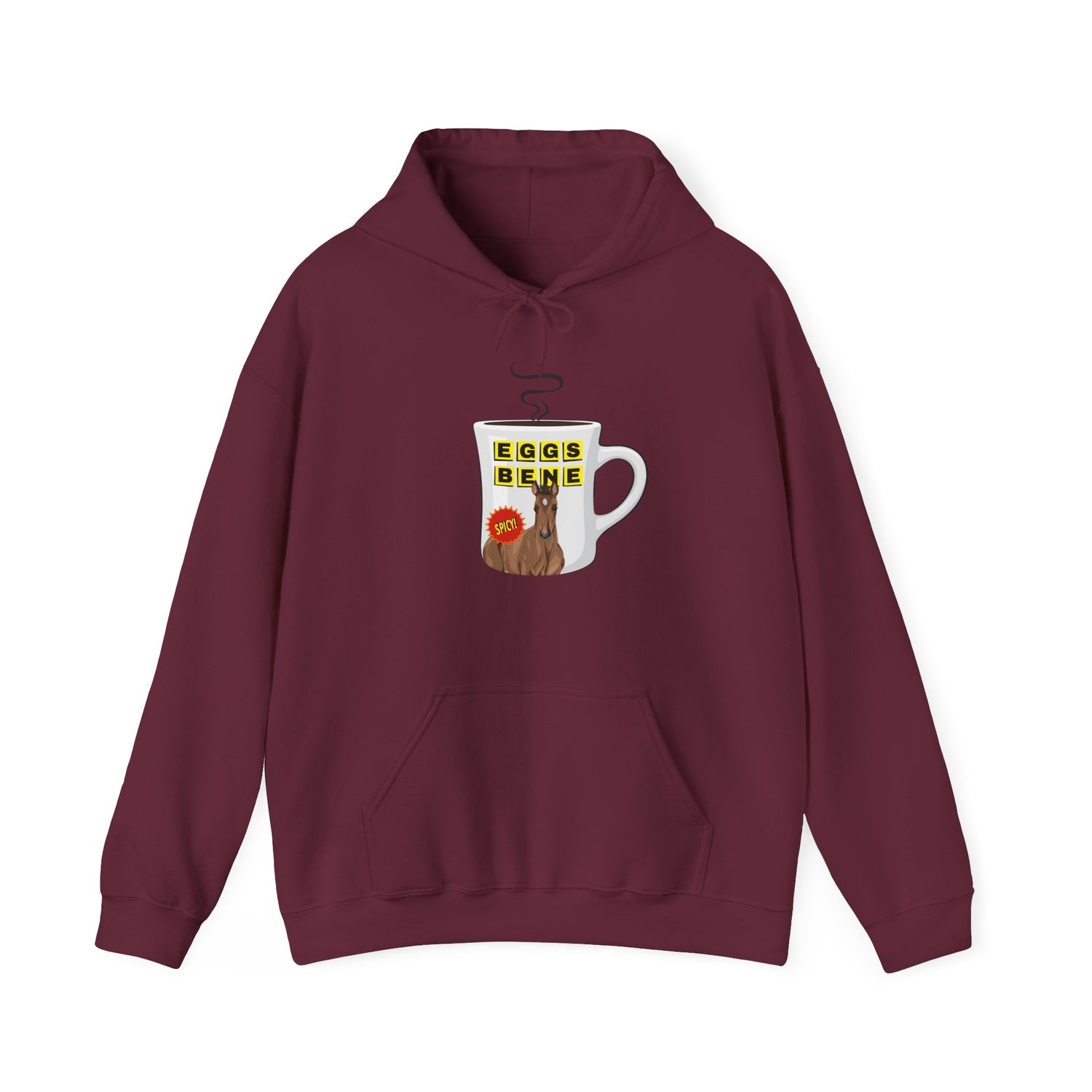 Eggs Benedict Hoodie by Katie Van Slyke® Maroon