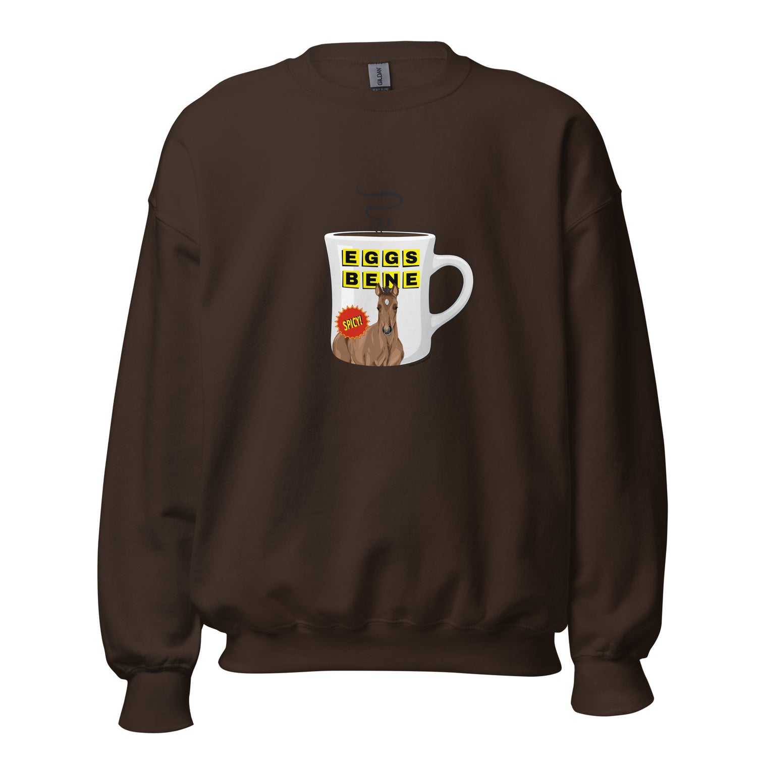 Eggs Benedict Sweatshirt by Katie Van Slyke - Dark Chocolate